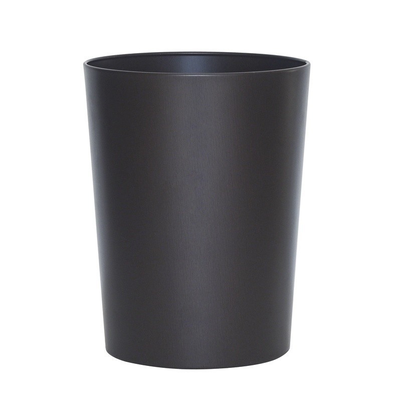 Bronze Metal Wastebasket Open Top Durable Trash Can Home Office Bathroom New