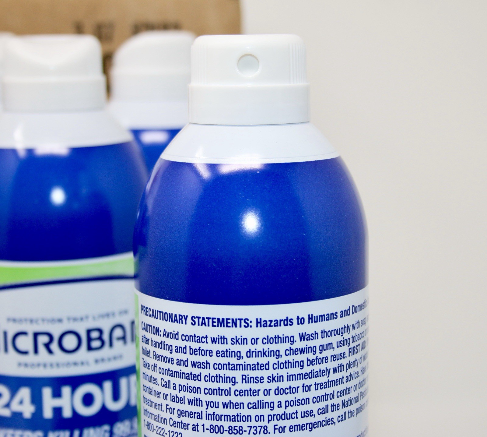 Microban 24 Hr Sanitizing Spray Disinfectant Citrus Scent 15oz 6-Pack Free Ship!
