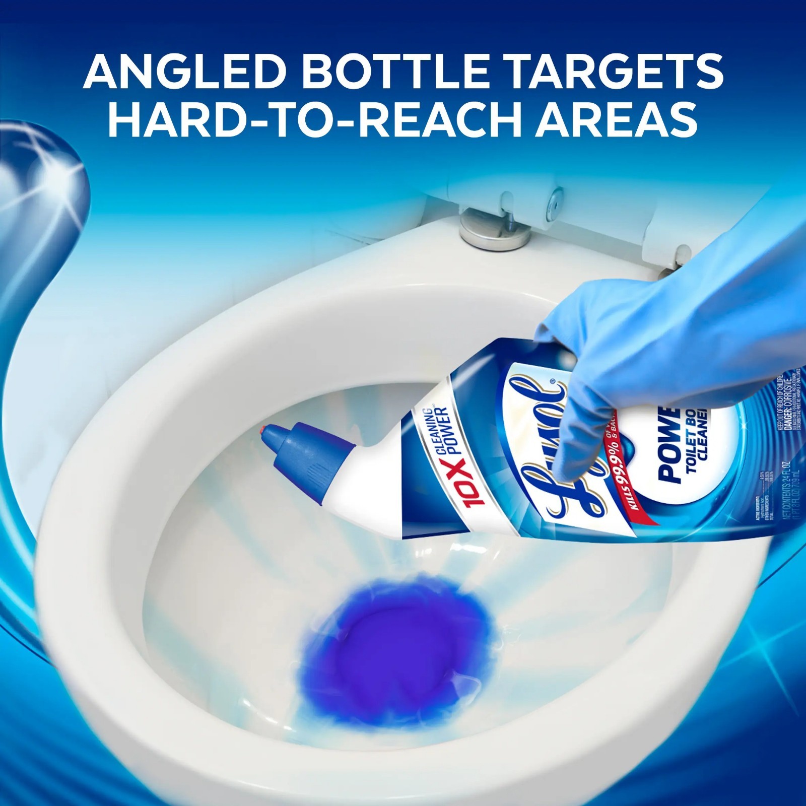 Lysol Power Toilet Bowl Cleaner Atlantic Fresh 24oz 2-Pack Disinfecting Gel
