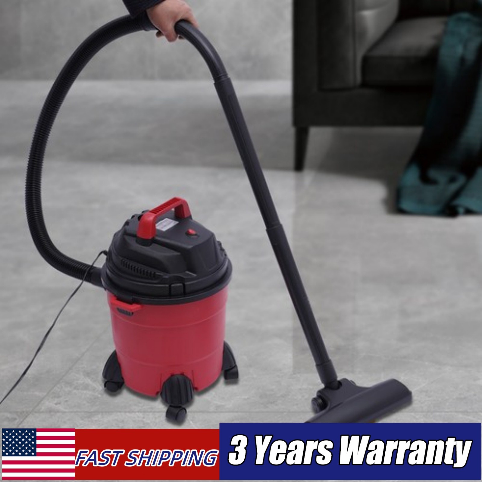Wet Dry Vacuum Small Portable Shop Vac Cleaner Hose Lightweight 4 Gallon NEW