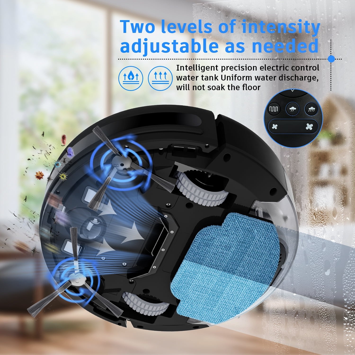 ONSON Robot Vacuum Cleaner BR151, 3500Pa Suction, 2 in 1 Mop Combo, Wi-Fi and