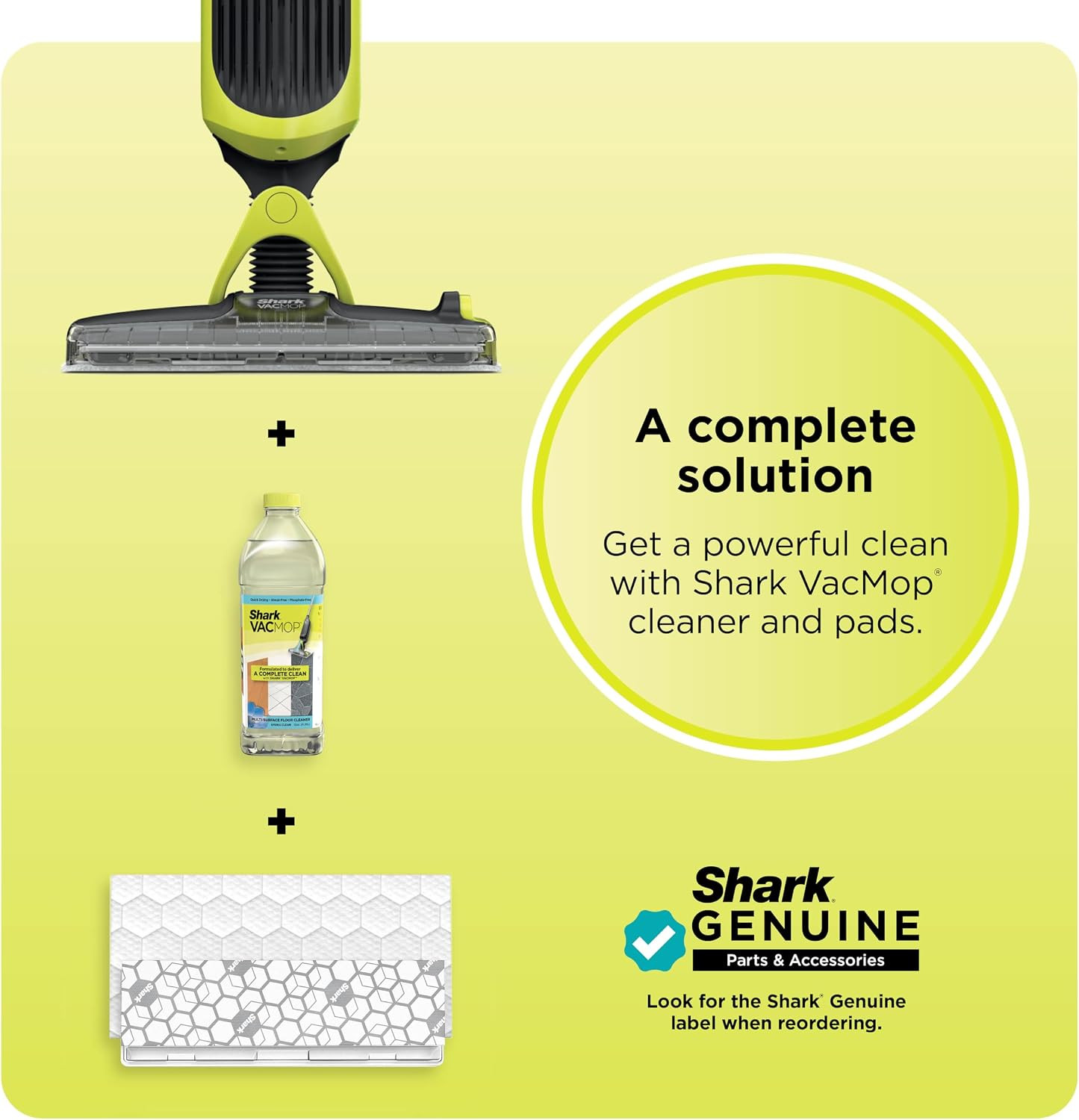 Shark VACMOP Cordless Vacuum & Spray Mop, Gray, VM180 | Hard Floor Cleaner
