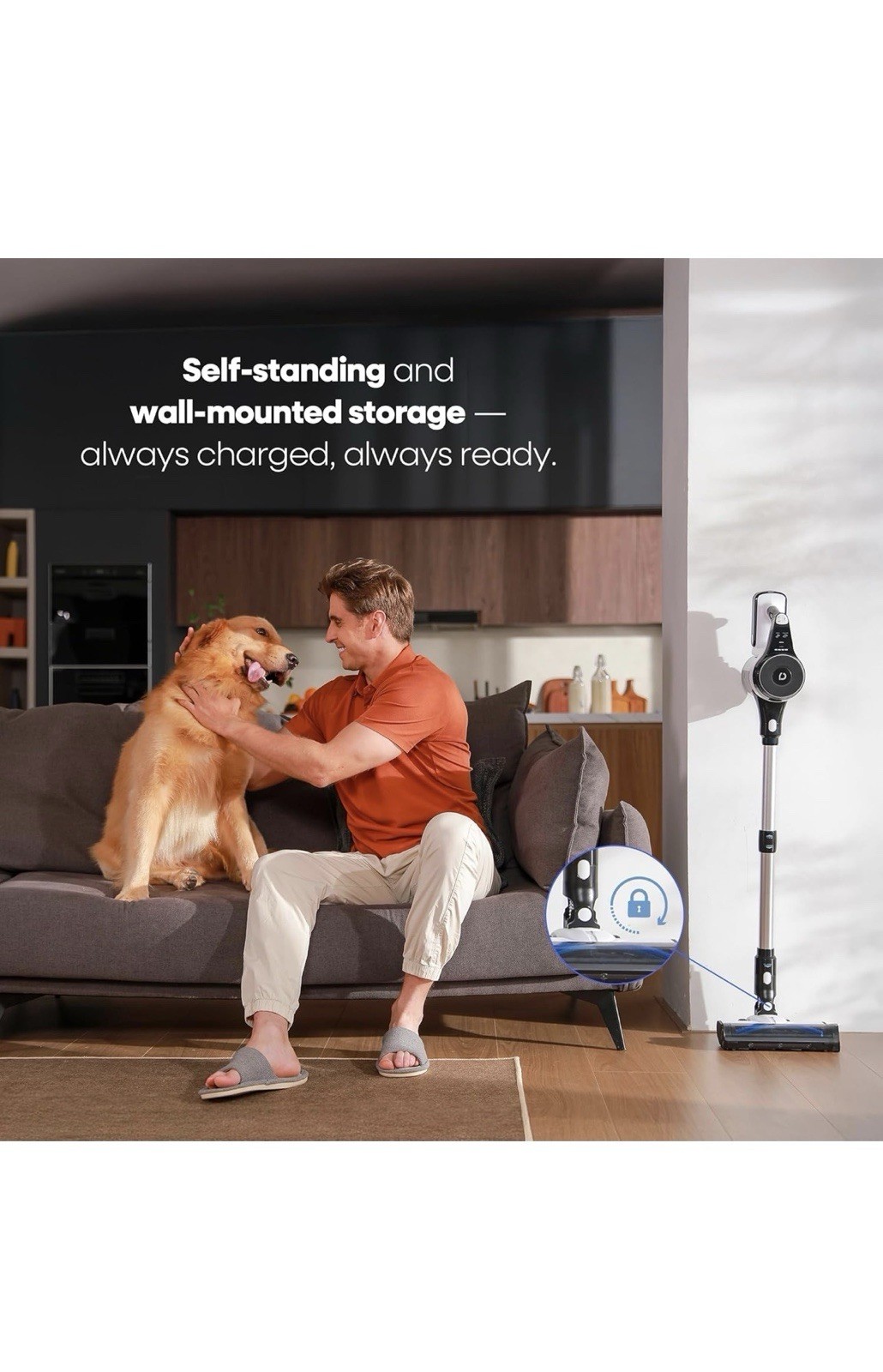 Cordless Vacuum Cleaner, 550W 55KPA 70Mins Powerful Vacuum Cleaners for Home,…