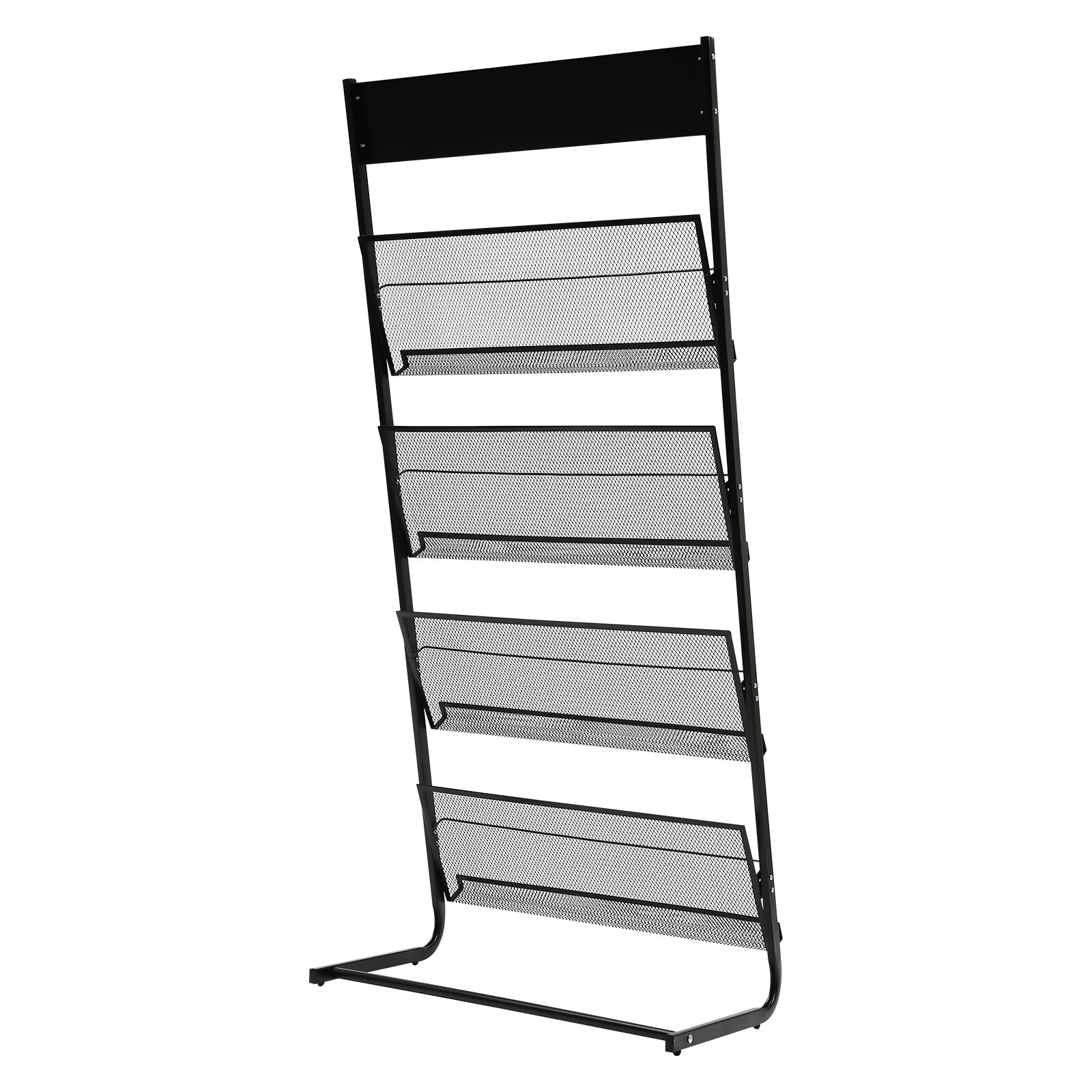 Office Newspaper Rack Magazine Stand Literature Holder Book Magazine Display