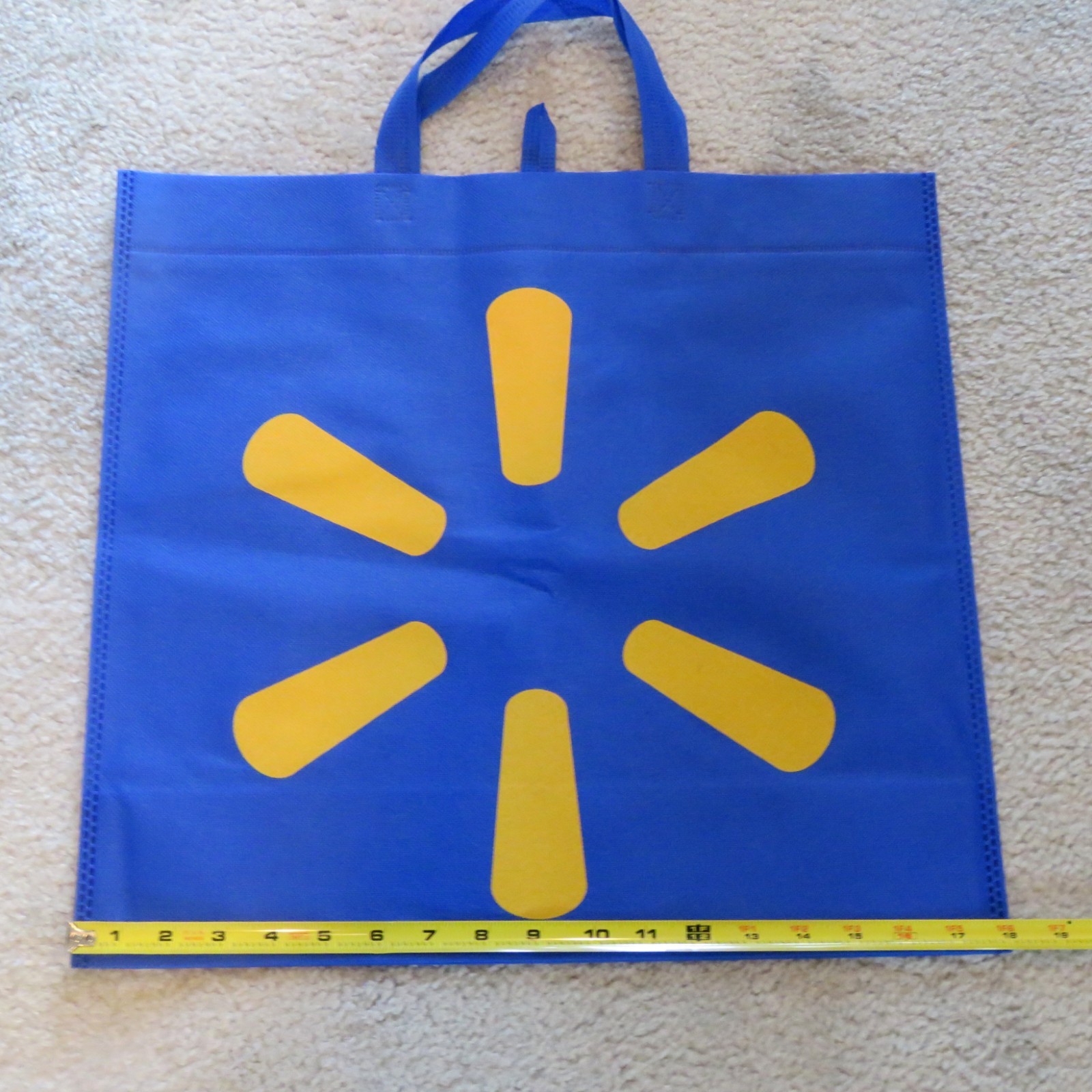 Lot 10 NEW NWOT Walmart Reusable XLarge Tote Bags abt. 18″ L x 17 “T x 7” D