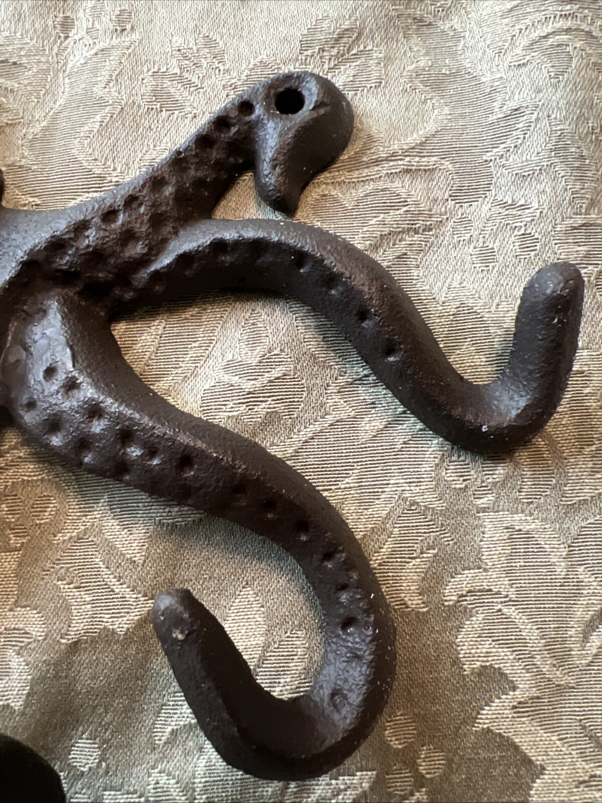 Cast Iron Swimming Octopus Wall Hook Towel Key Holder Bathroom Entry Door Hanger