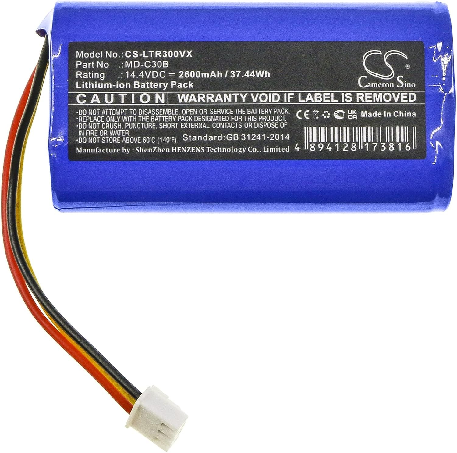 Replacement Battery Fit for Liectroux C30B C30B 2D C30B 2D WiFi Robot Vacuum