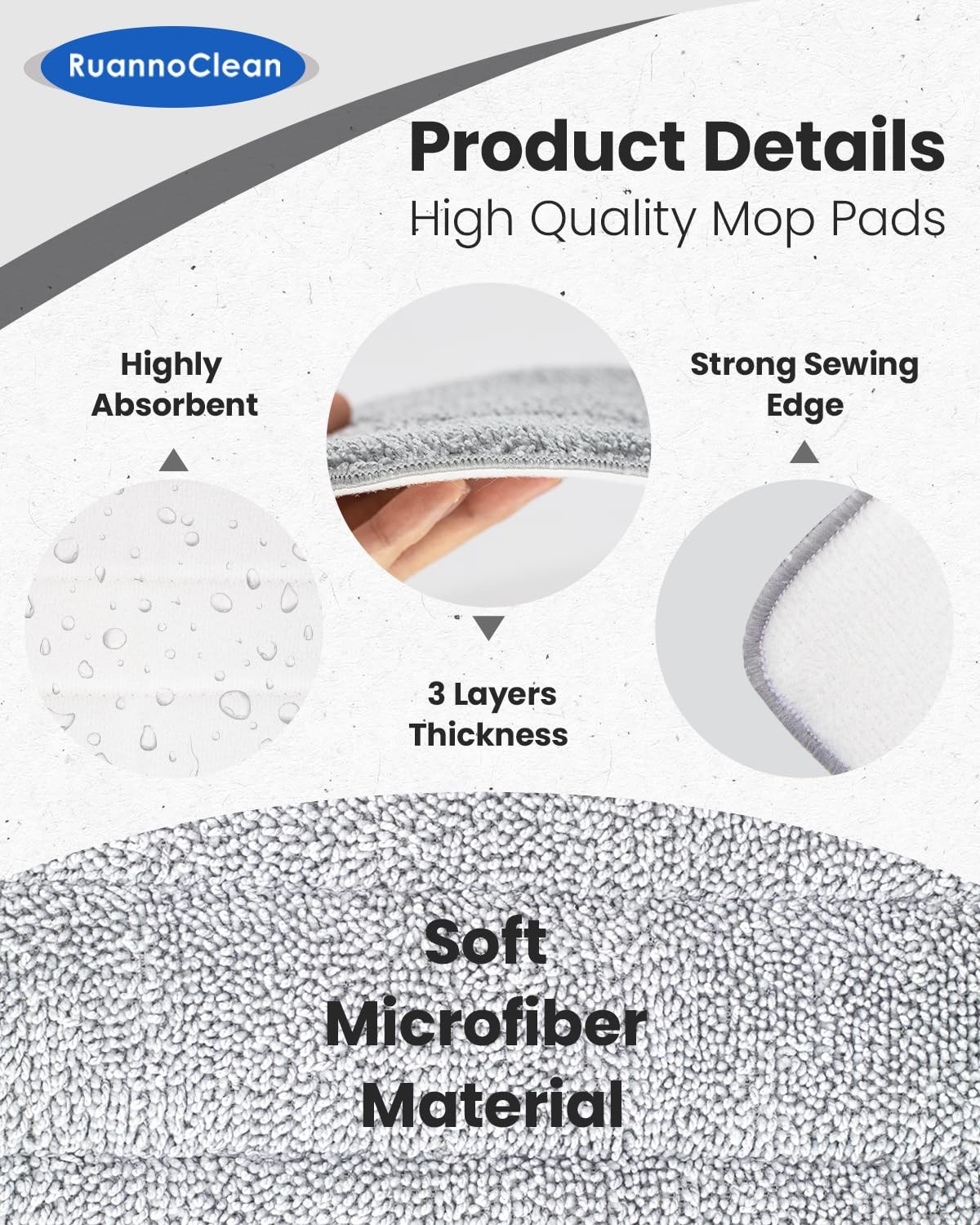 Steam Mop Pads Compatible with Seyola/FEPPO and Others Steam Cleaner for Home…