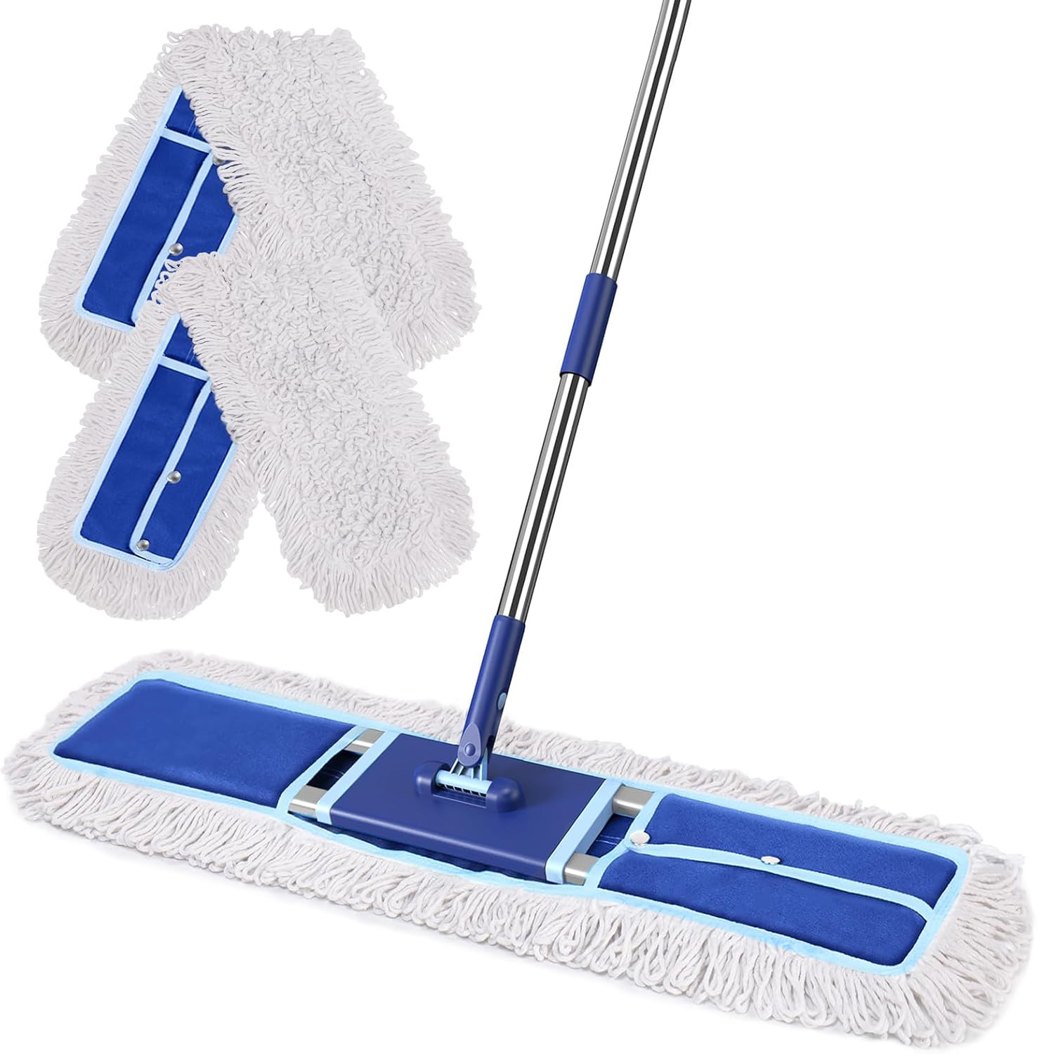 🧹36″ Commercial Dust Mop Industrial Hardwood Floor Broom Blue🏢