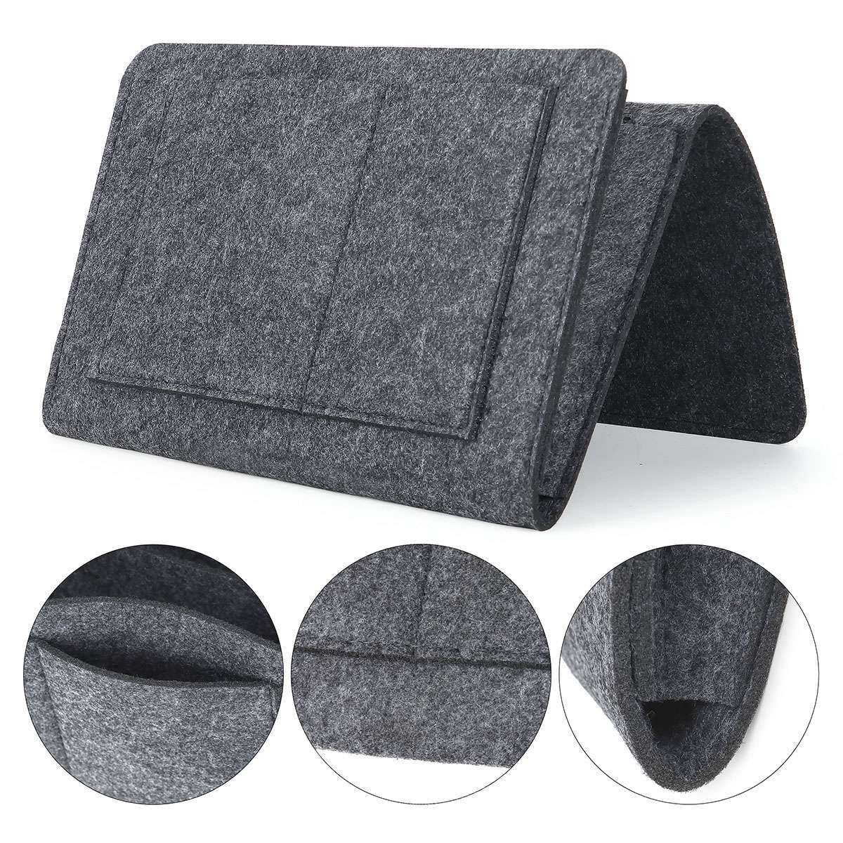 Pockets Bedside Caddy Felt Bed Storage Organizer Hanging Bag Table Holder Pouch