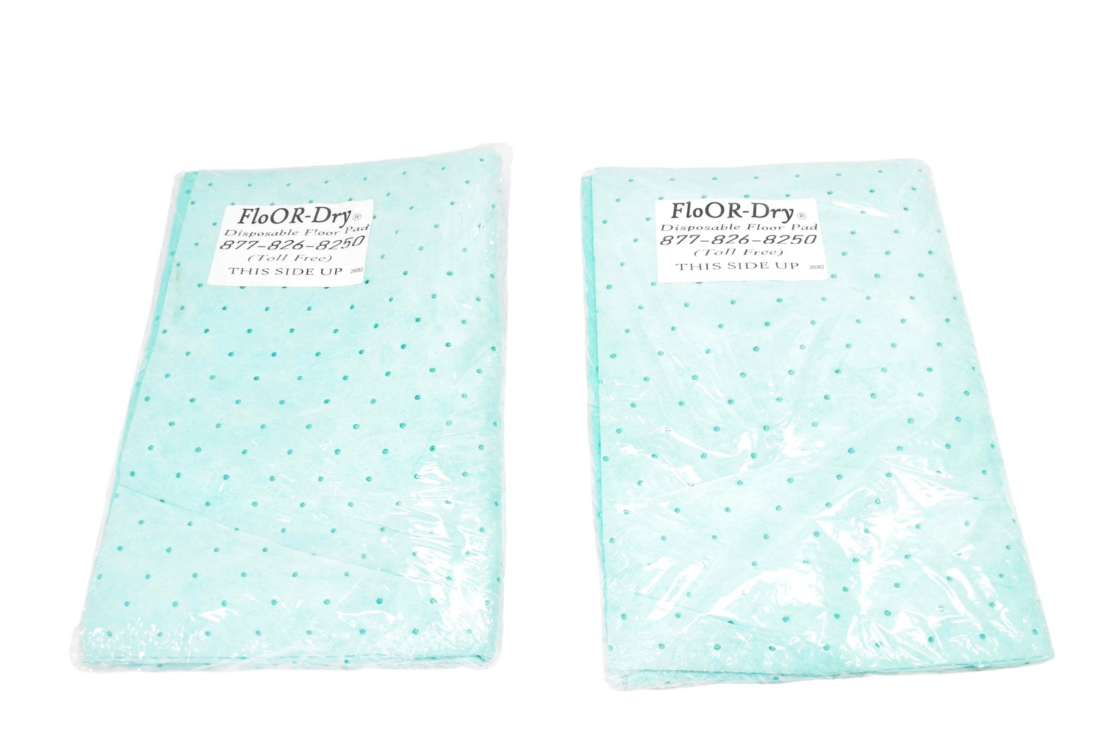 FloOR-Dry Mop Refill Pad Disposable 2 Pack Green Synthetic Floor Pads New