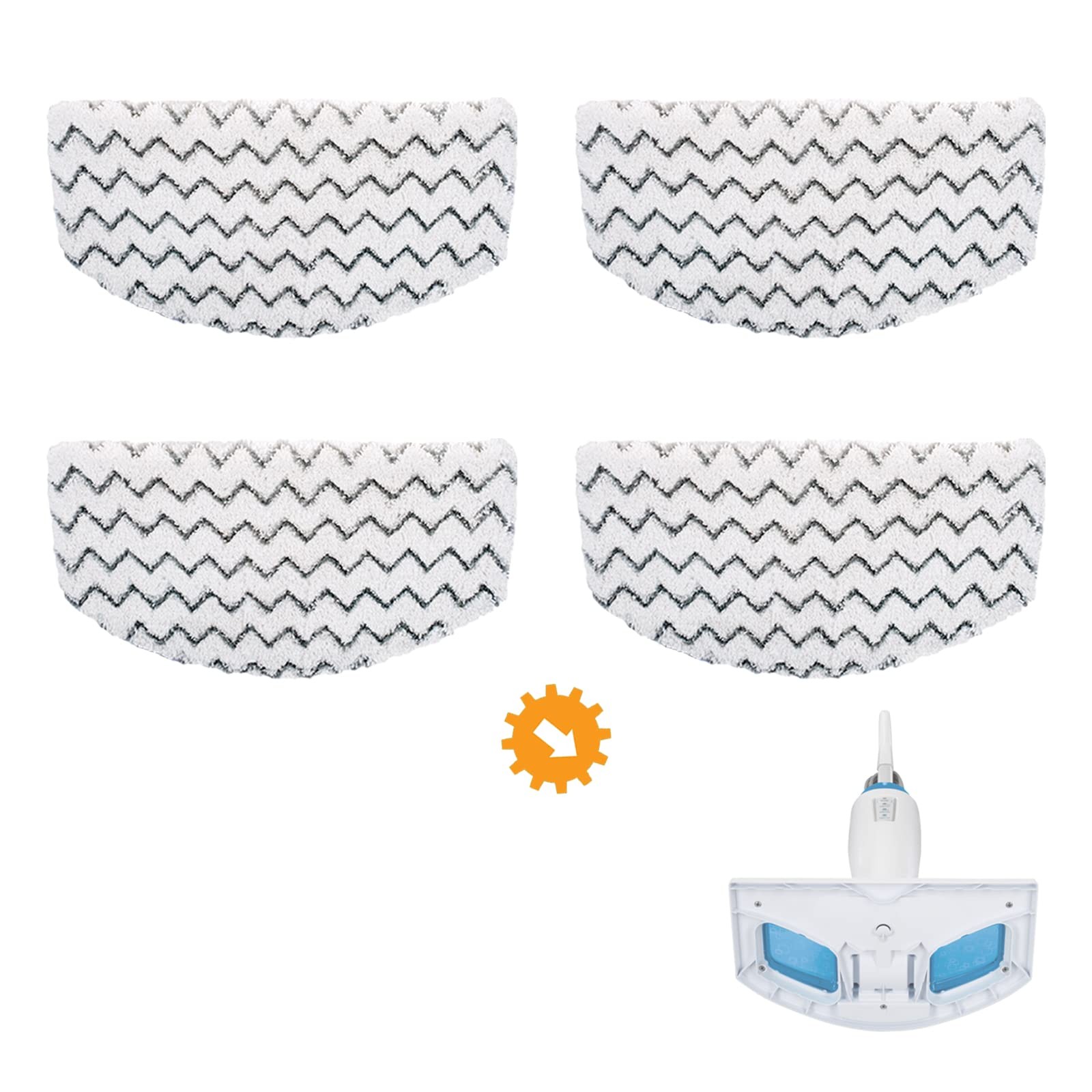 4 Pack Microfibre Scrubby Pads for Bissell Powerfresh 1940 Steam Mop Pads Replac