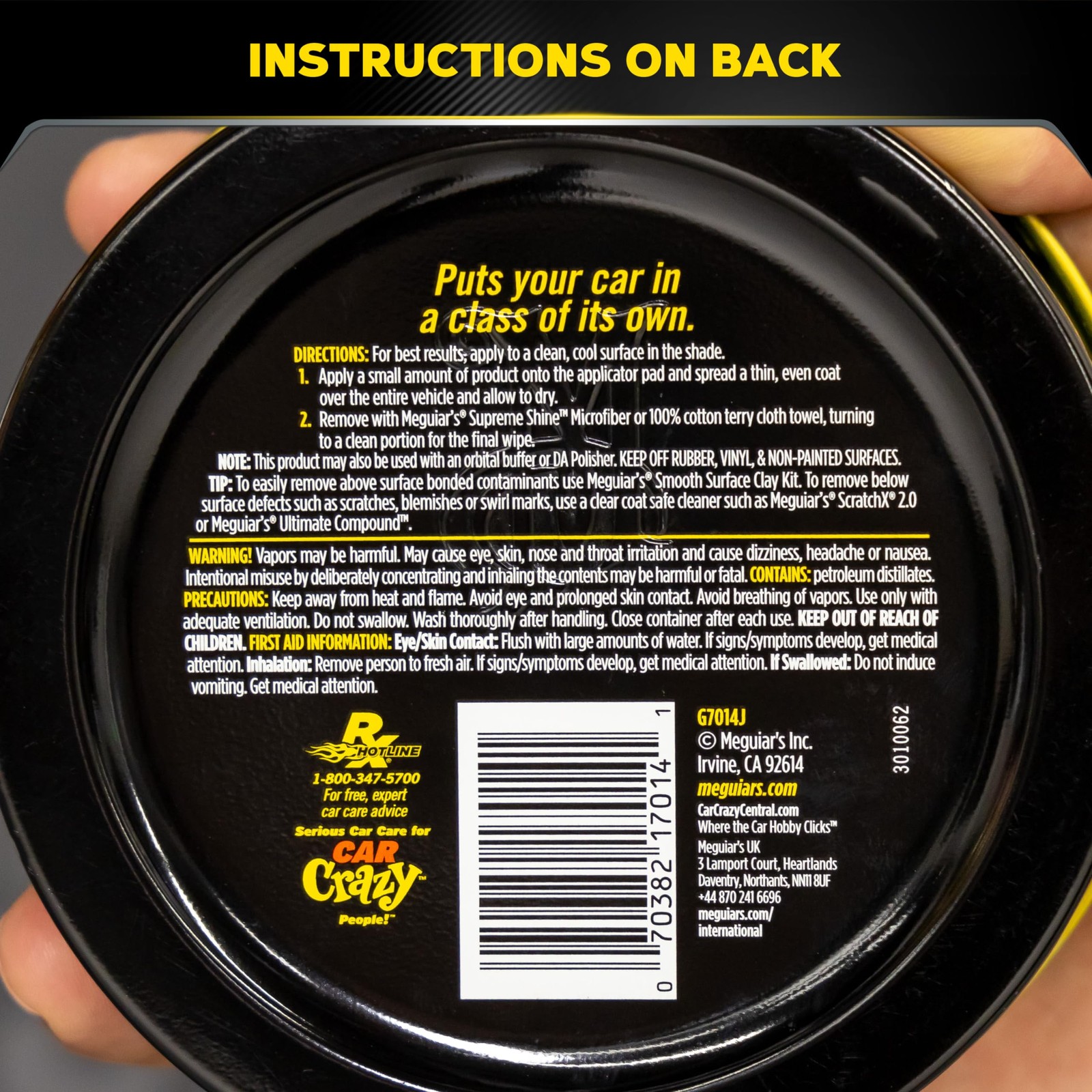 G7014j Gold Class Carnauba Plus Premium Paste Wax, Crea Un Deep Dazz