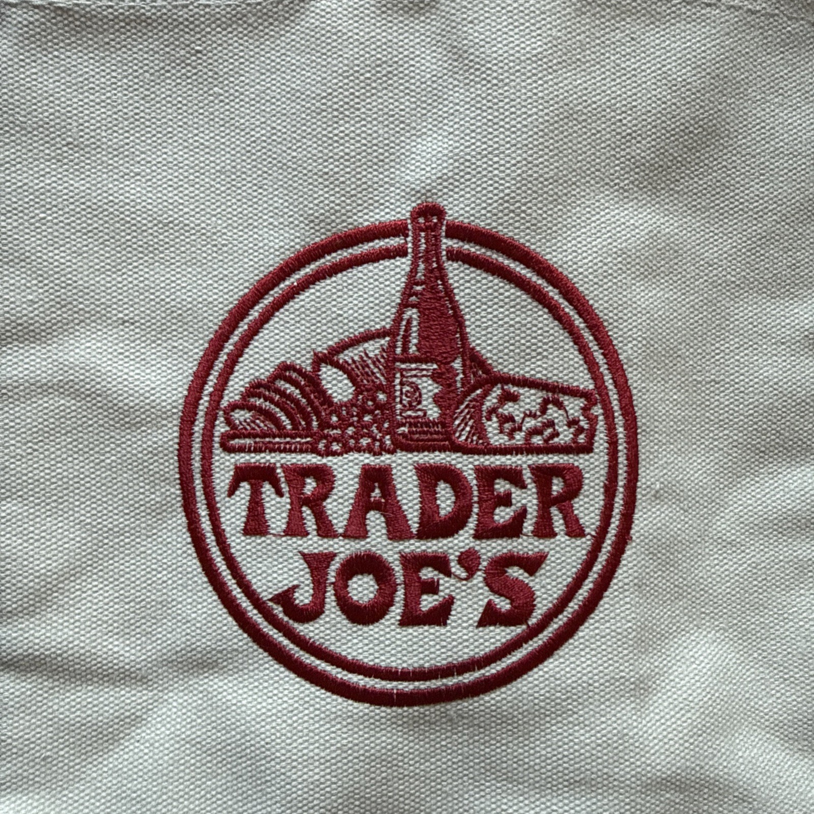 Trader Joes Canvas Tote Bag Navy Blue Classic Reusable Shopping Grocery NEW