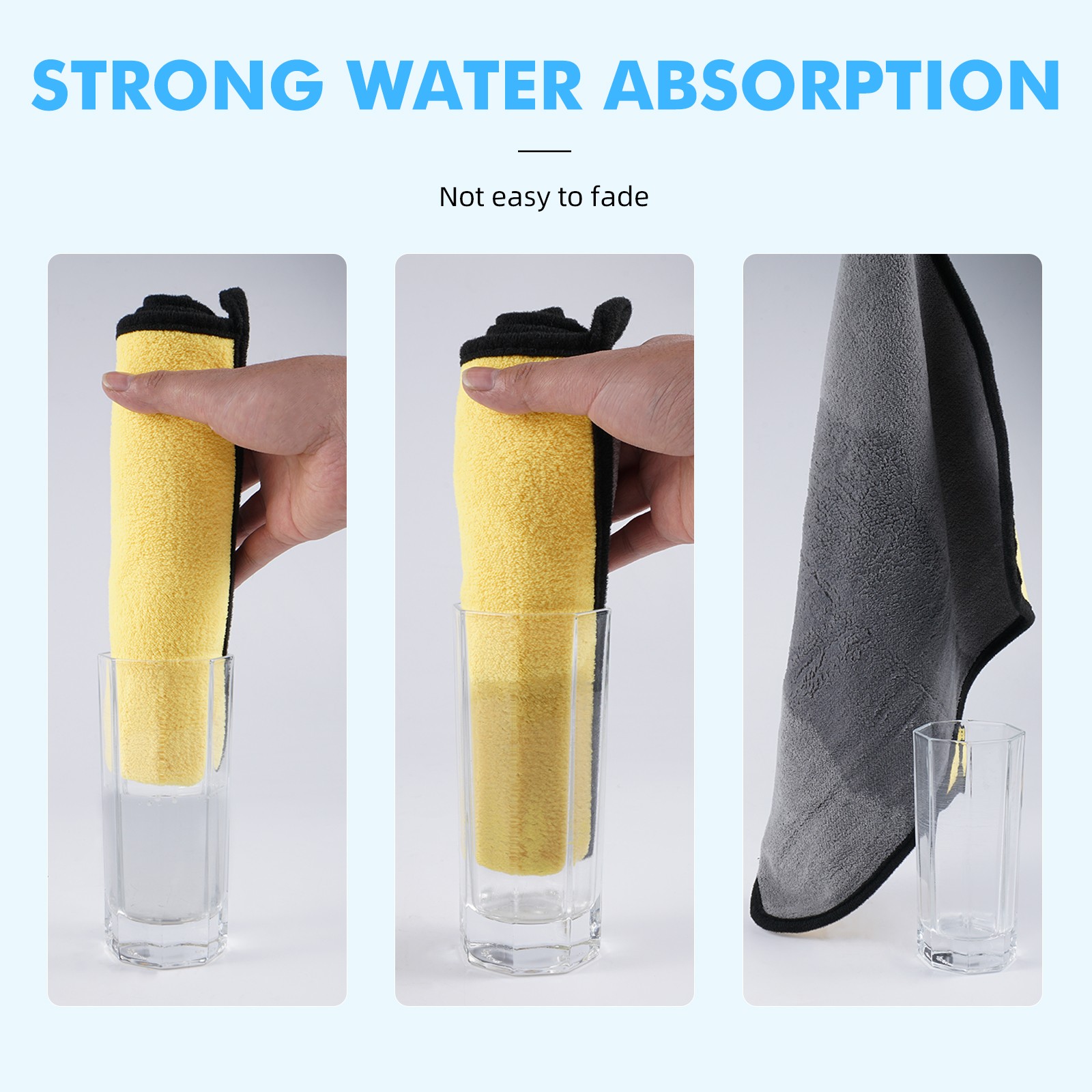 Car Wash Towel Microfiber Plush Cleaning Drying Cloth Car Care Cloth Resuable