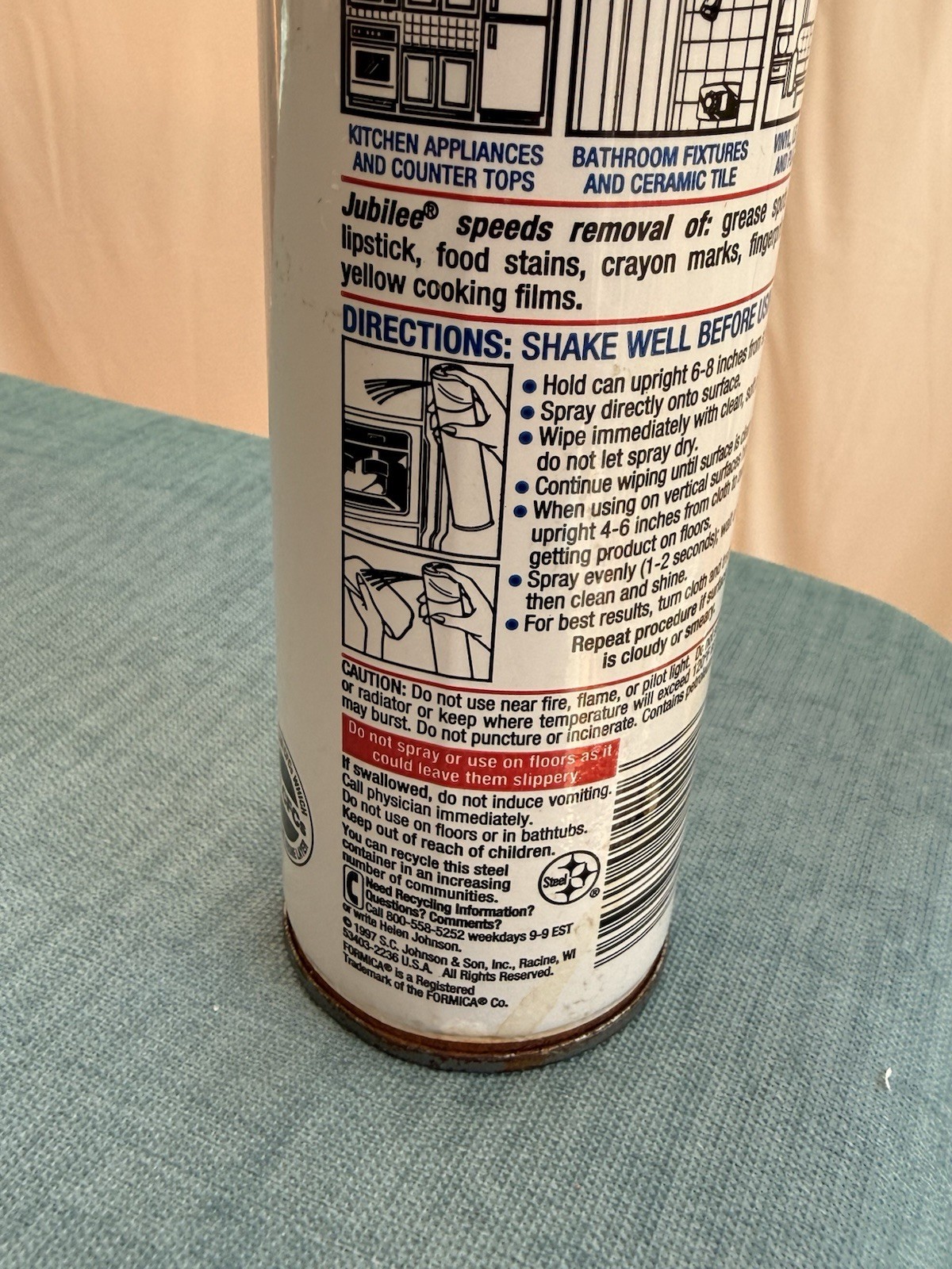 VTG 1997 Jubilee Clear Shine Johnson Wax Kitchen Appliance Polish Surface