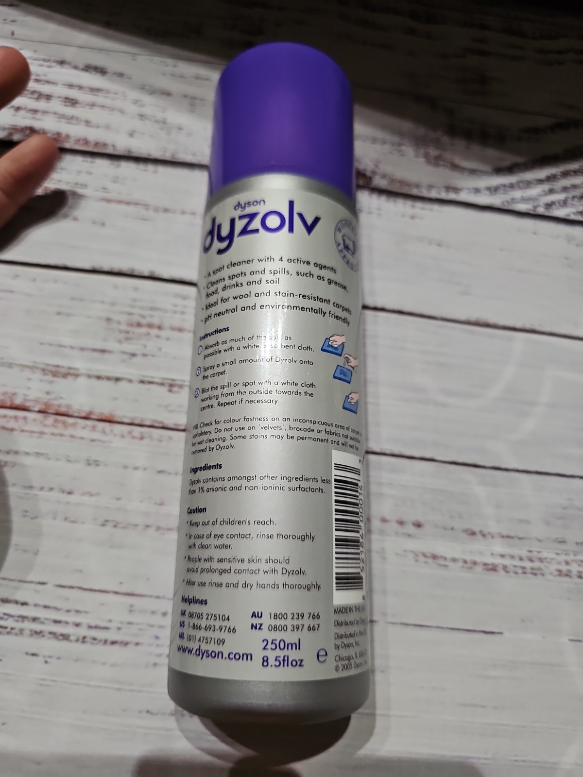 Dyson Dyzolv Spot Cleaner with 4 Active Agents for Carpets & Rugs 8.5 oz – New