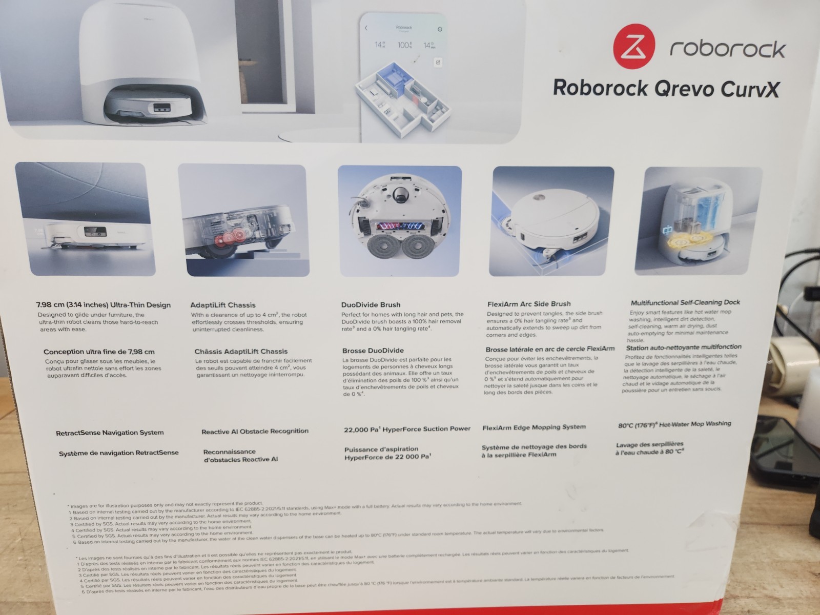 Roborock Qrevo CurvX Robot Vacuum Cleaner & Fill Dock (QRCX01-01) -NEW/SEALED-