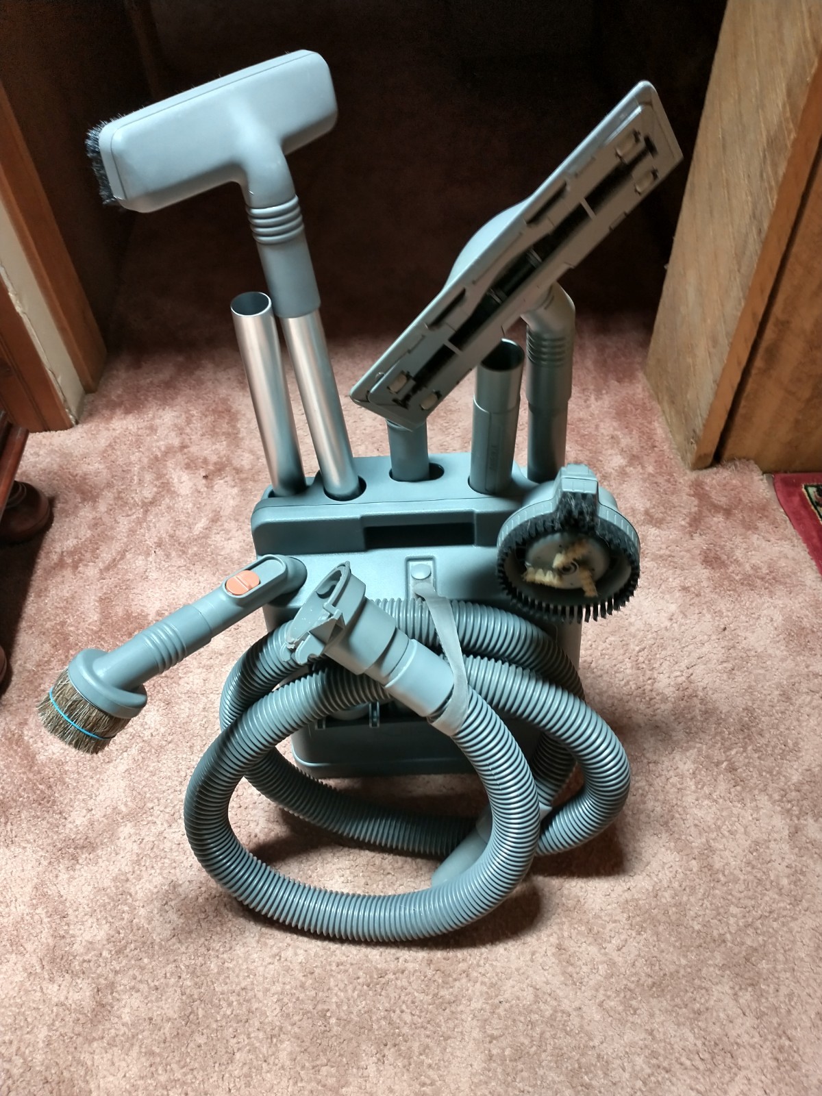 Kirby Vacuum Accessories Storage Caddy Hose Wands Tools & 3 Belts 20 pcs Used