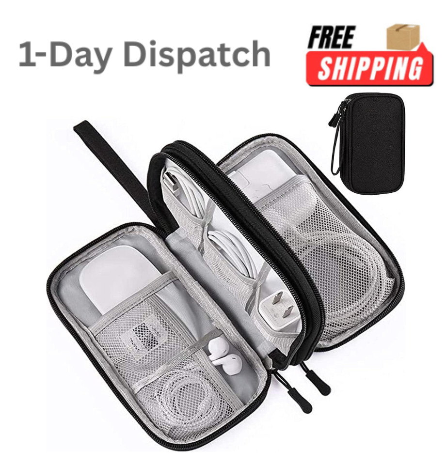 Electronics Accessories Organizer Bag Portable Tech Gear Travel Case for Charger