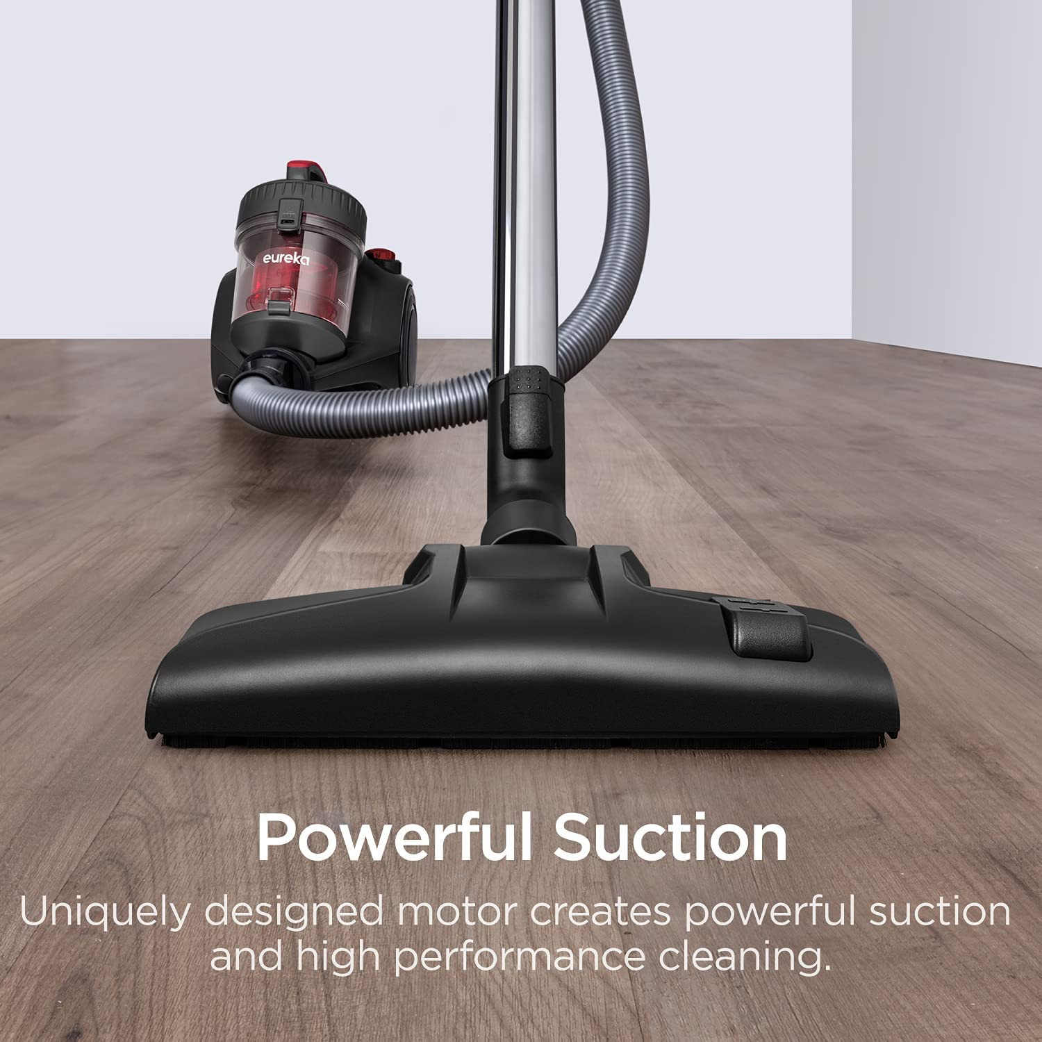 Bagless Canister Vacuum Cleaner, Lightweight Vac for Carpets and Hard Floors, Re