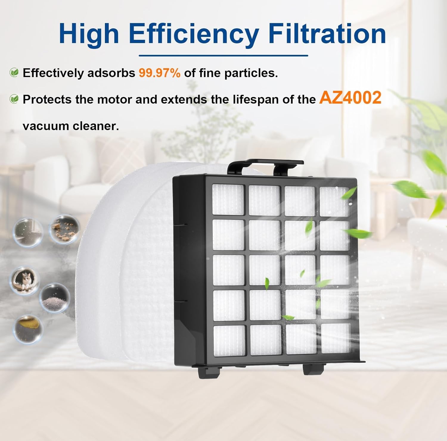 AZ4002 Replacement filter for Shark Detect Pro Vacuum AZ4000 AZ4002 AZ4000C 2