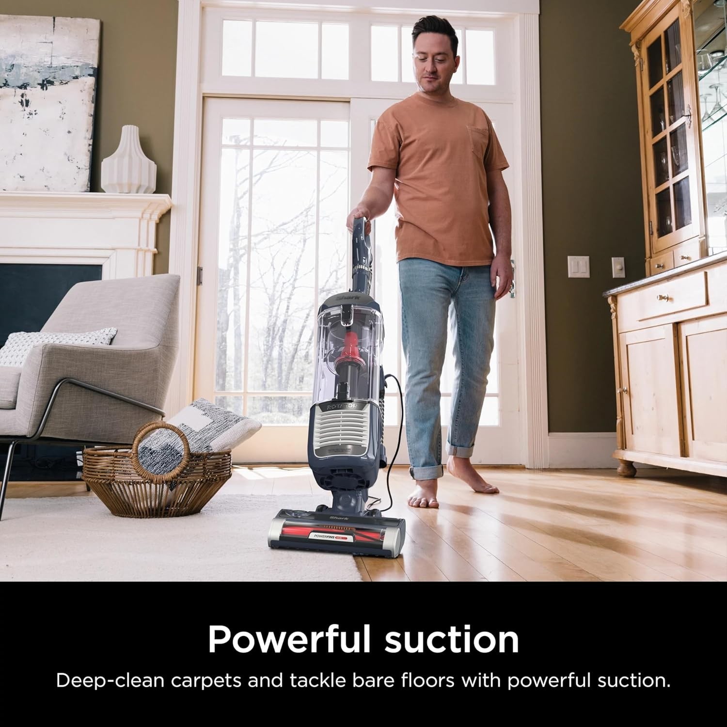 Shark ZU100 Rotator Pet Upright Vacuum W/Powerfins & Odor Neutralizing Tech