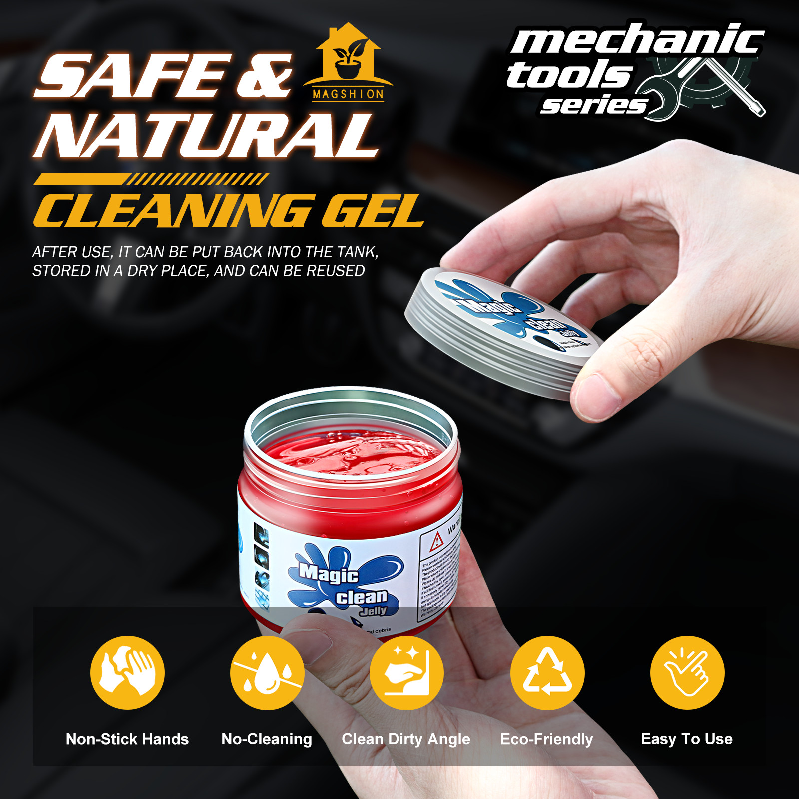 3 Piece Cleaning Gel Jelly Multi Purpose Remove Dust Sticky Keyboard Laptop Car