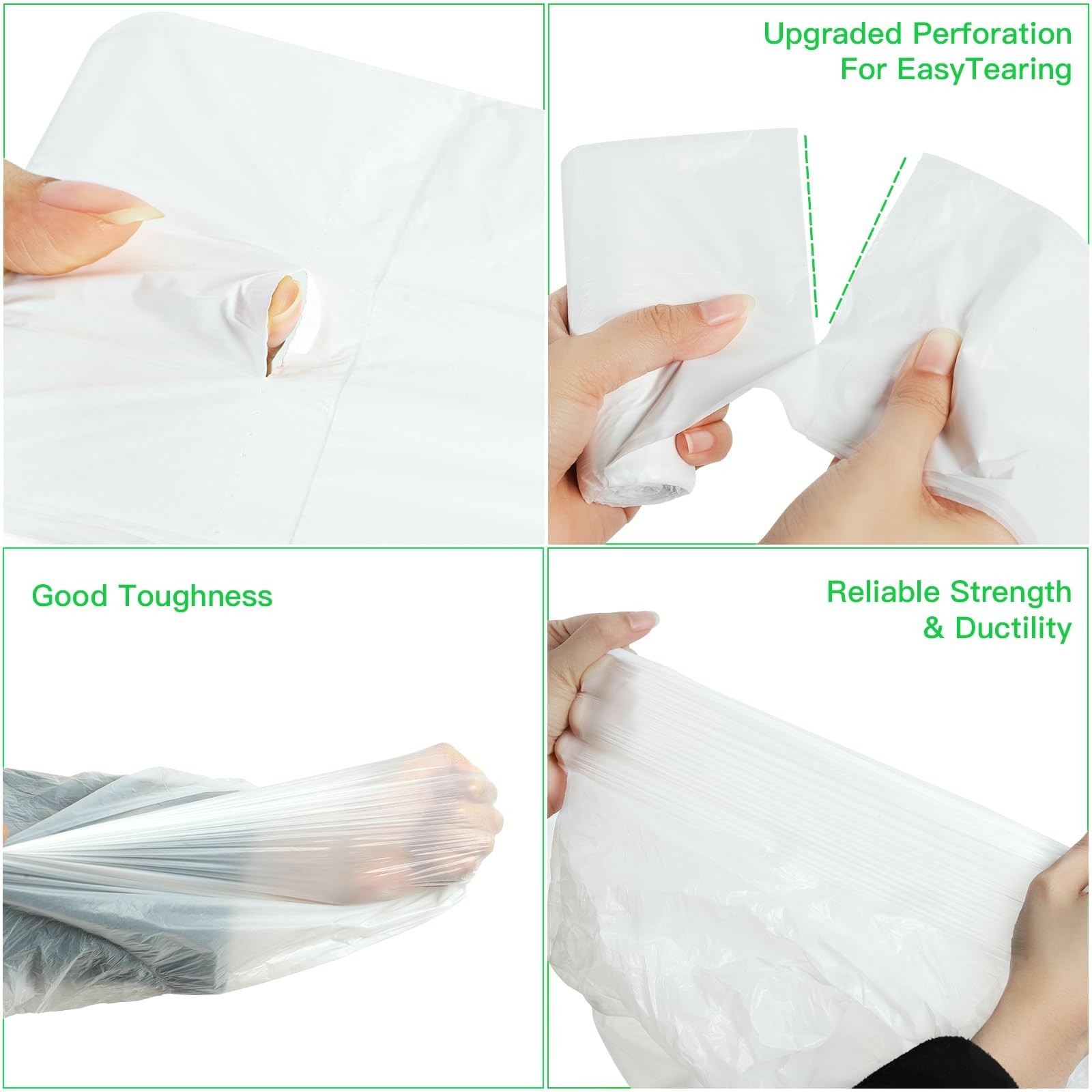 Compostable 2 Gallon Trash Bags – Biodegradable Bulk 200 Count Unscented Waste L