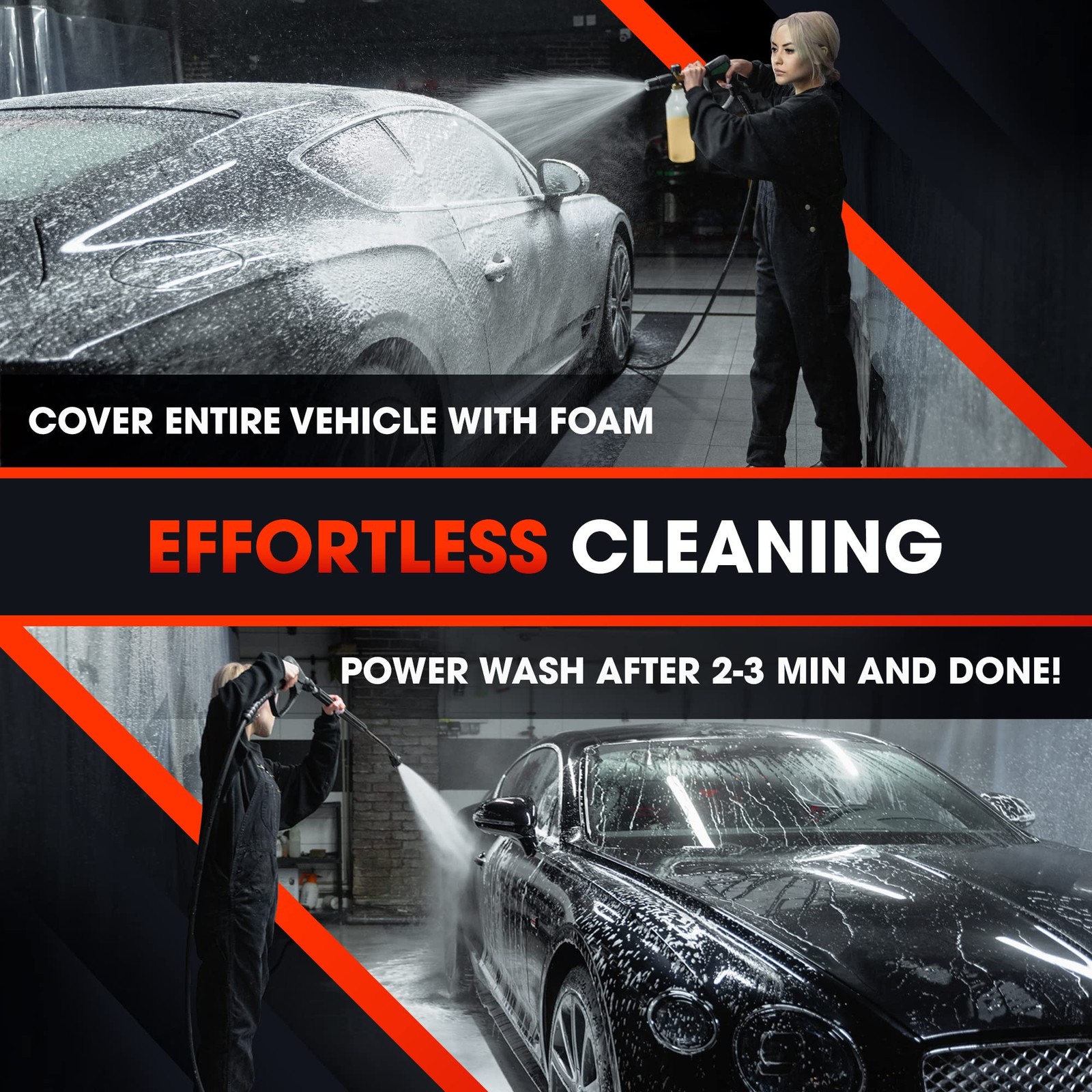 High Foaming Car Wash Shampoo – Touchless Heavy Duty Auto Detergent, 1 Gallon