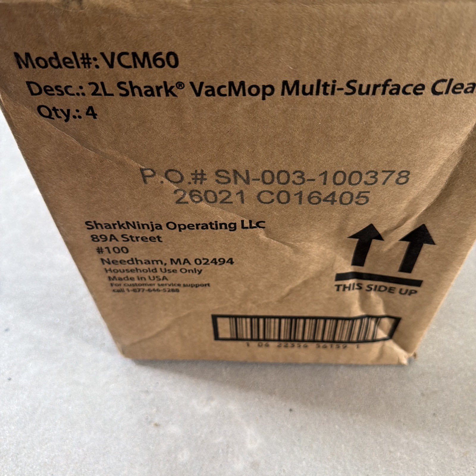 4x Shark Vacmop MultiSurface Floor Cleaner Refill-67oz /Spring Clean Scent VCM60