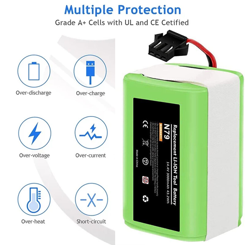 Replacement Battery for Ecovacs Deebot N79S 500 N79 Eufy RoboVac 11S 30