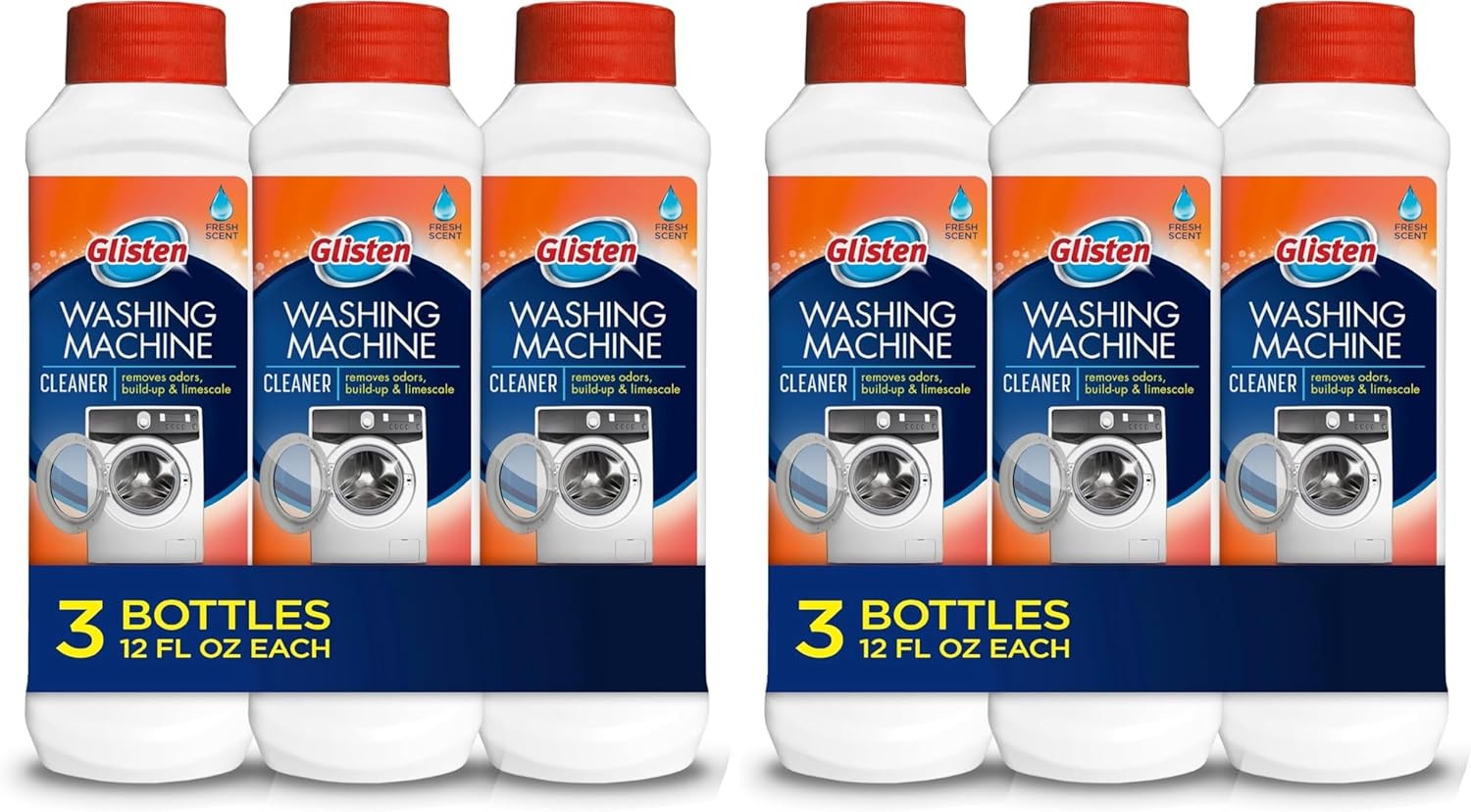 Glisten Washing Machine Cleaner, Helps Remove Odor, 36 Fl Oz (Pack of 1)