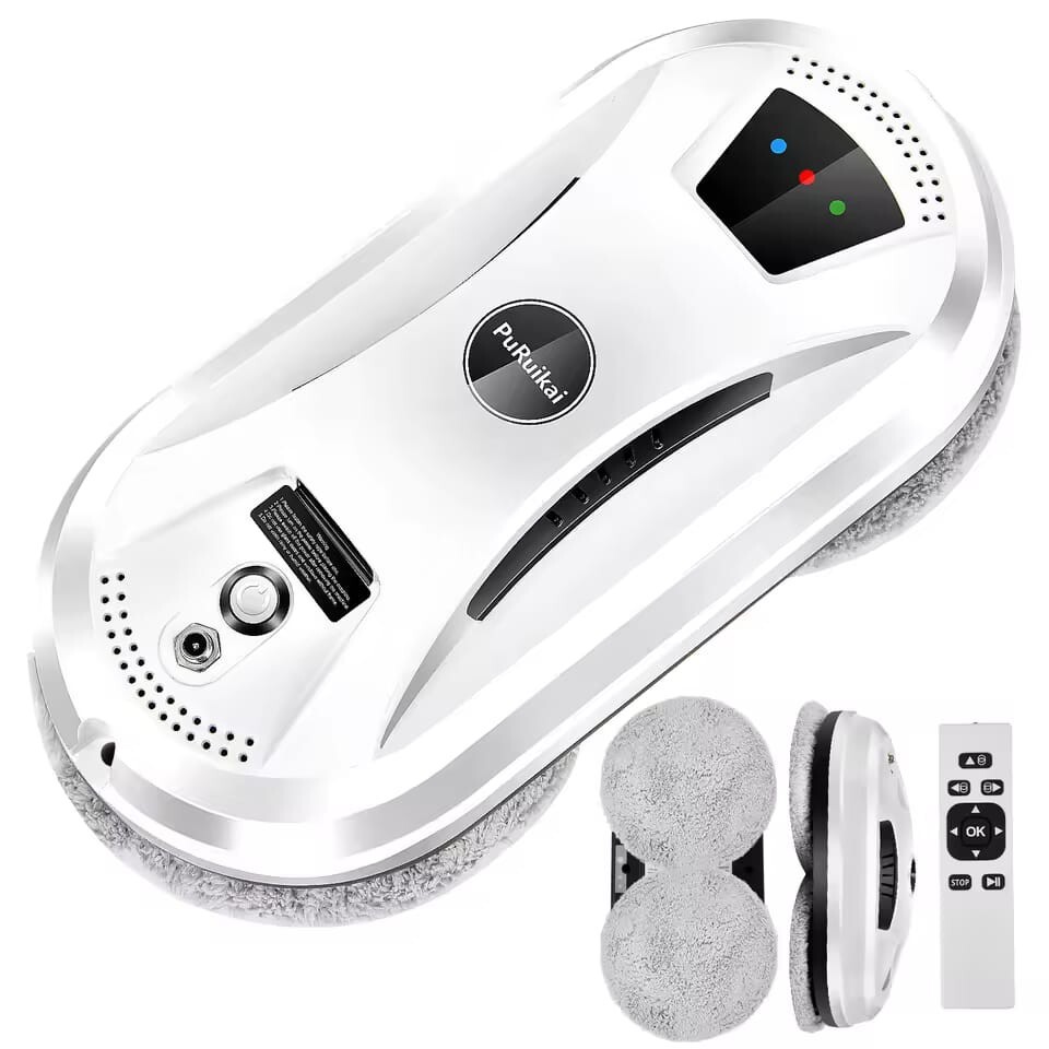PuRuiKai Window Cleaning Robot | Ultra-Thin Vacuum Cleaner w/ Remote Control