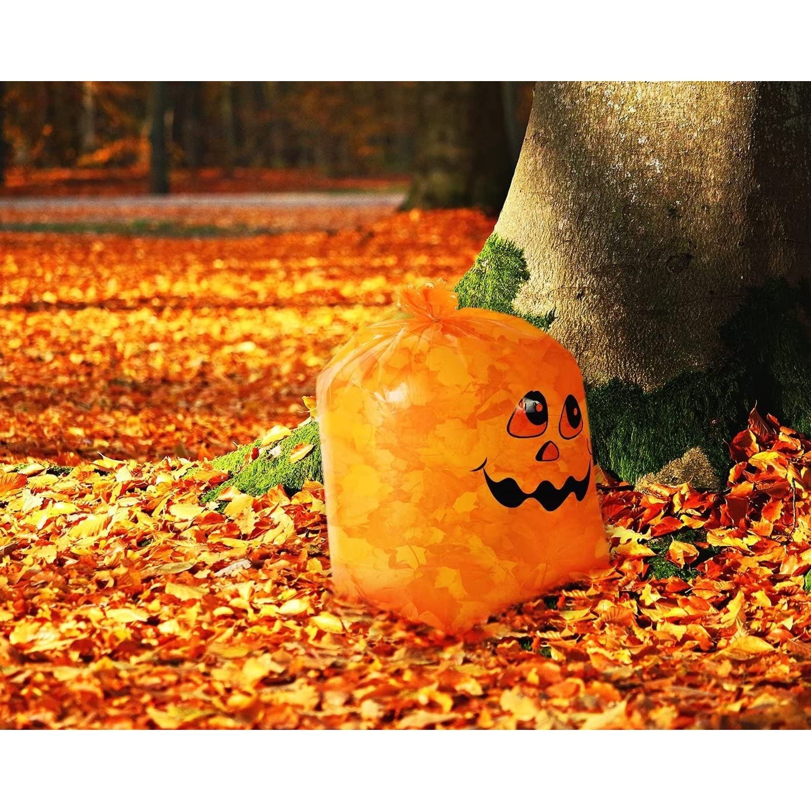 6 Pack Halloween Leaf Bags for Outdoor Party Decor Yard Waste Bags Fall Decor