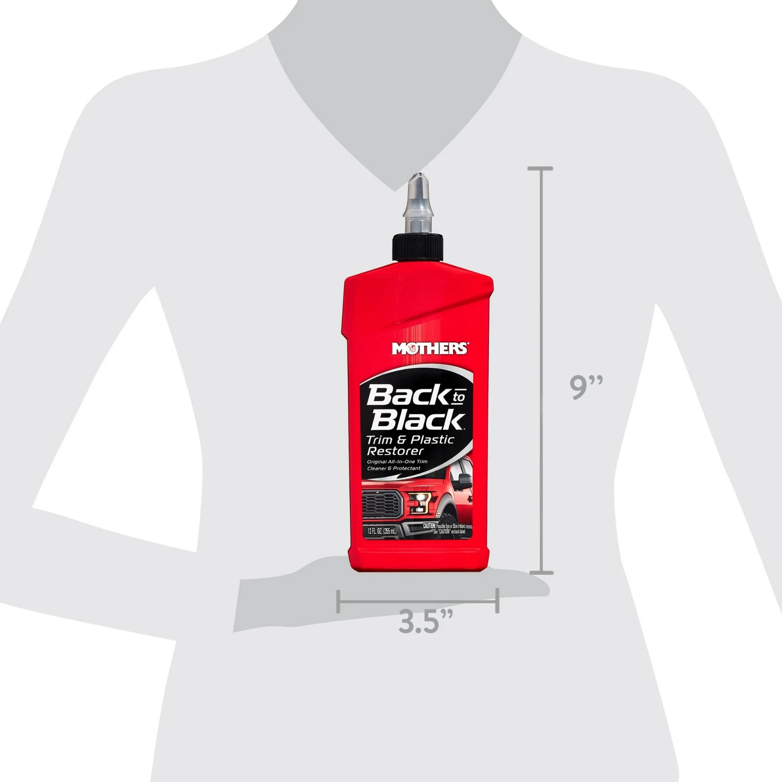 MOTHERS 06112 Back To Black Trim And Plastic Restorer – Rubber & Vinyl – 12 Oz