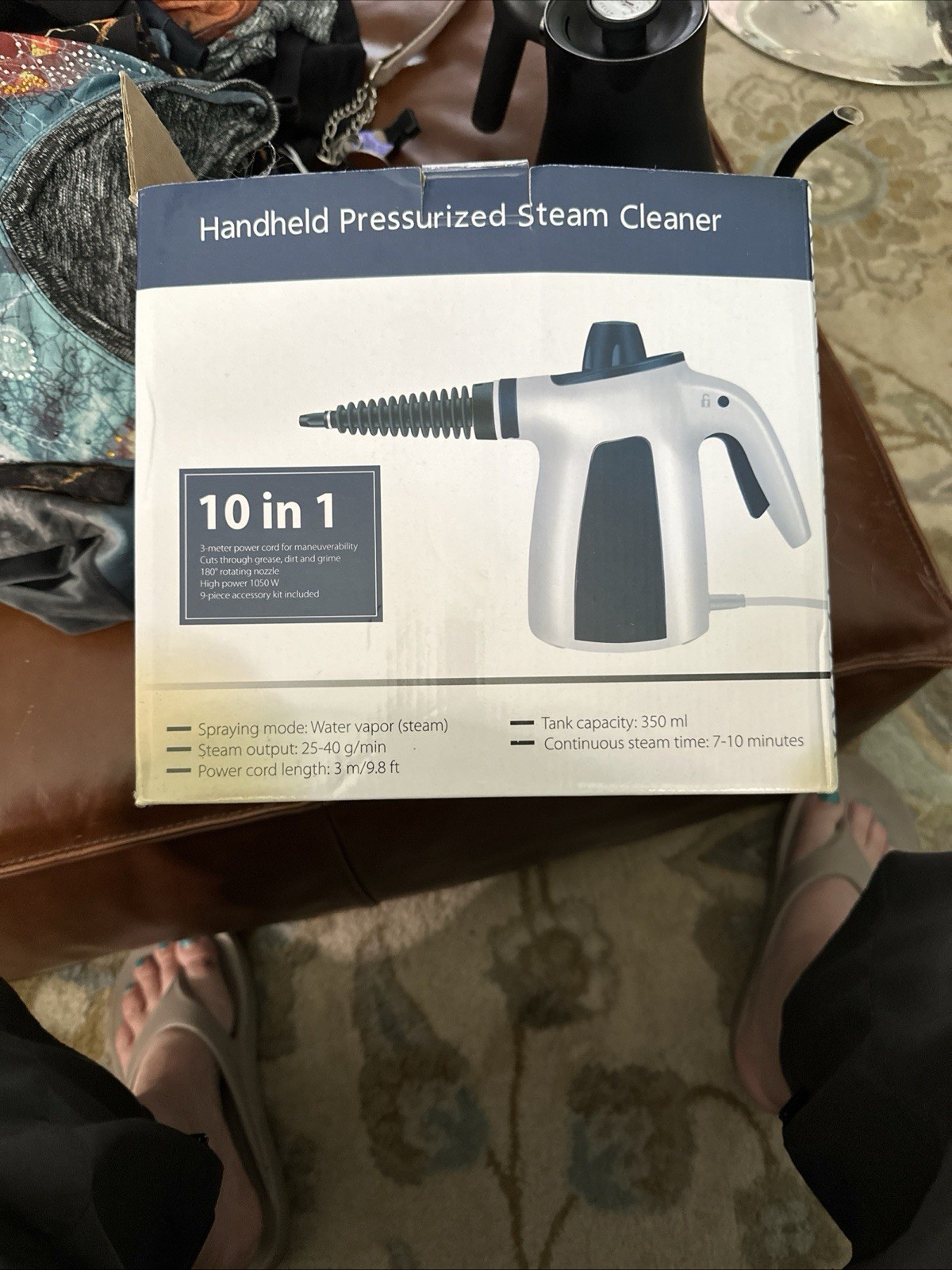 WHL-609 White Blue Heavy Duty Handheld Pressurized 10 In 1 Stream Cleaner