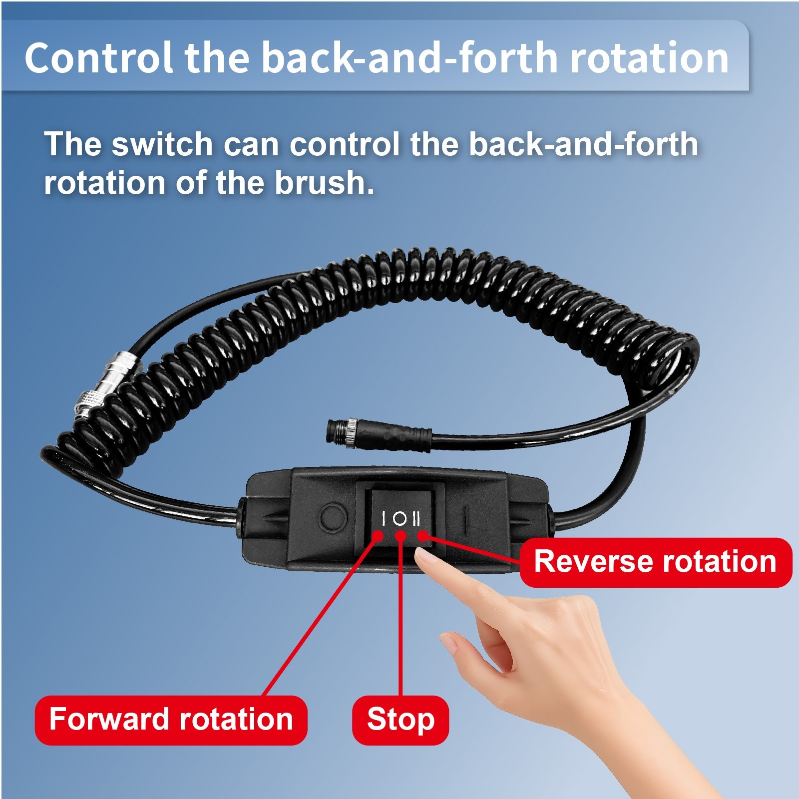 Solar Panel Cleaner 24ft Water Fed Rod 420rpm Forward/Reverse Roller Brush