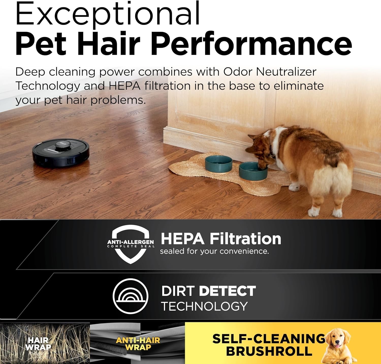 Shark AV2820S PowerDetect Self-Empty Robot Vacuum NeverStuck Technology