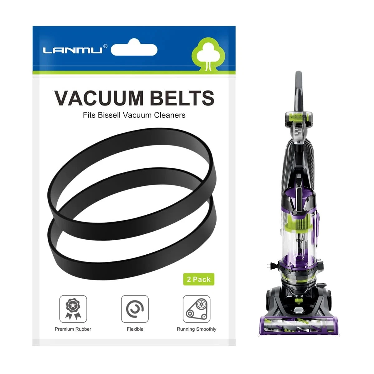 Replacement Belts for Bissell Powerlifter/CleanView Swivel Rewind Pet Vacuums