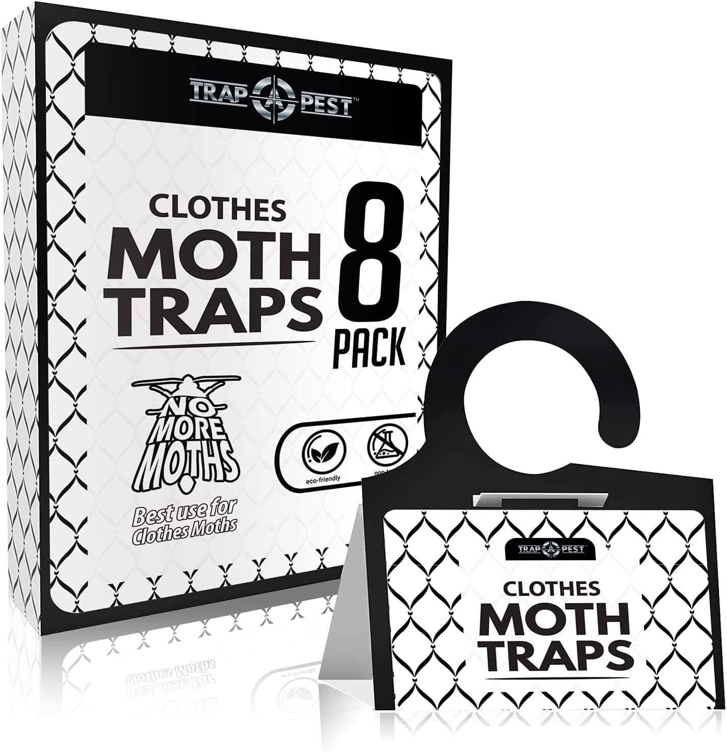 Clothing Moth Traps – 8 Pack – Non Toxic Moth Traps for Clothes with Pheromone A