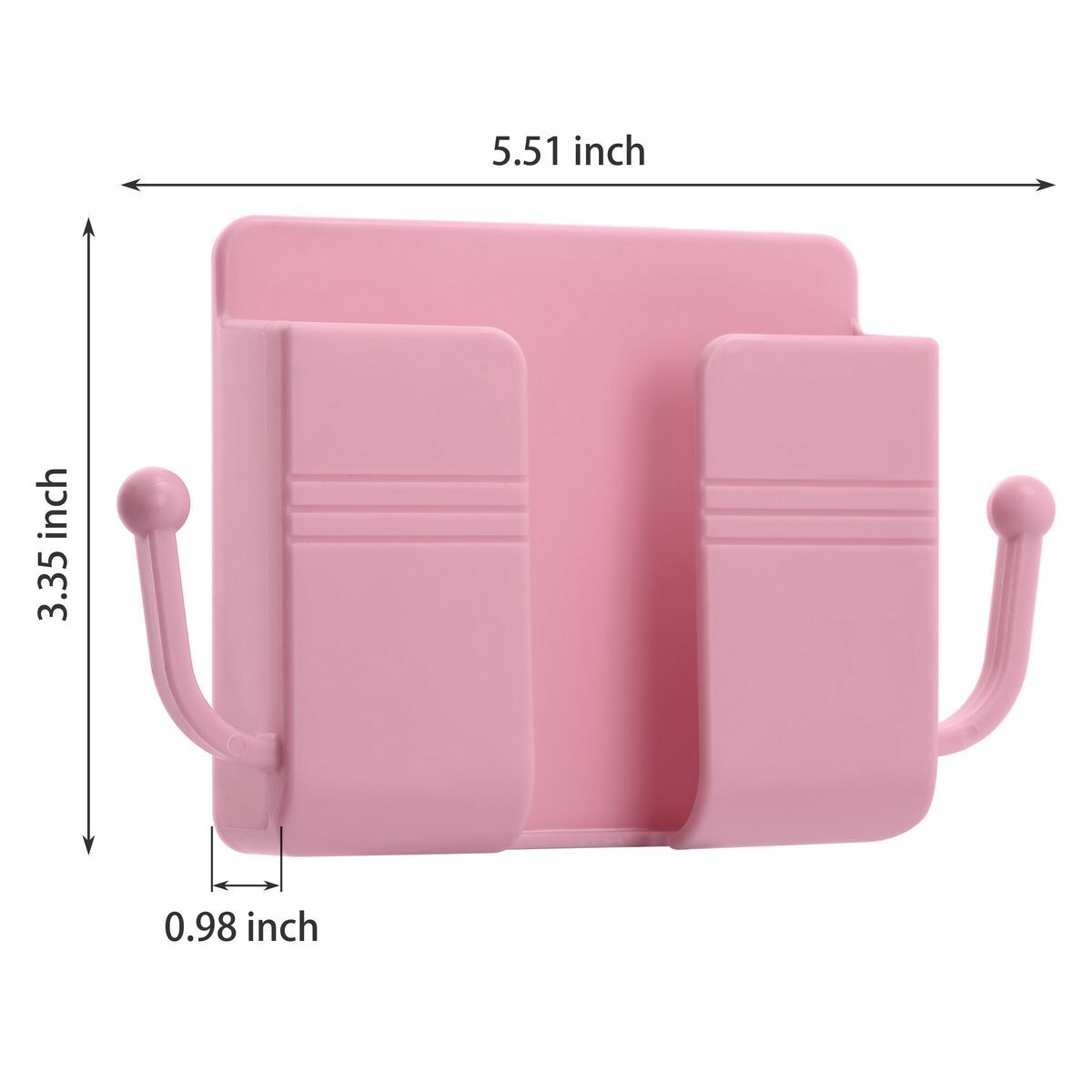 Wall Mounted Phone Charging Organizer Remote Controller Storage Box Plug Holder