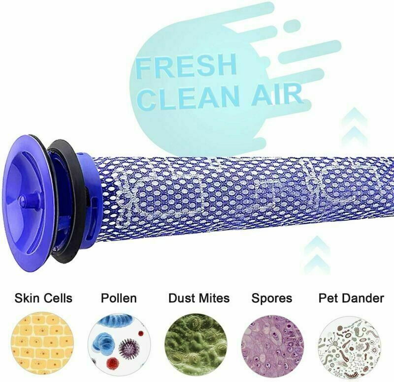 4 Pack Replacement HEPA Post Filter & Pre-filter For Dyson V7 V8 Absolute Animal
