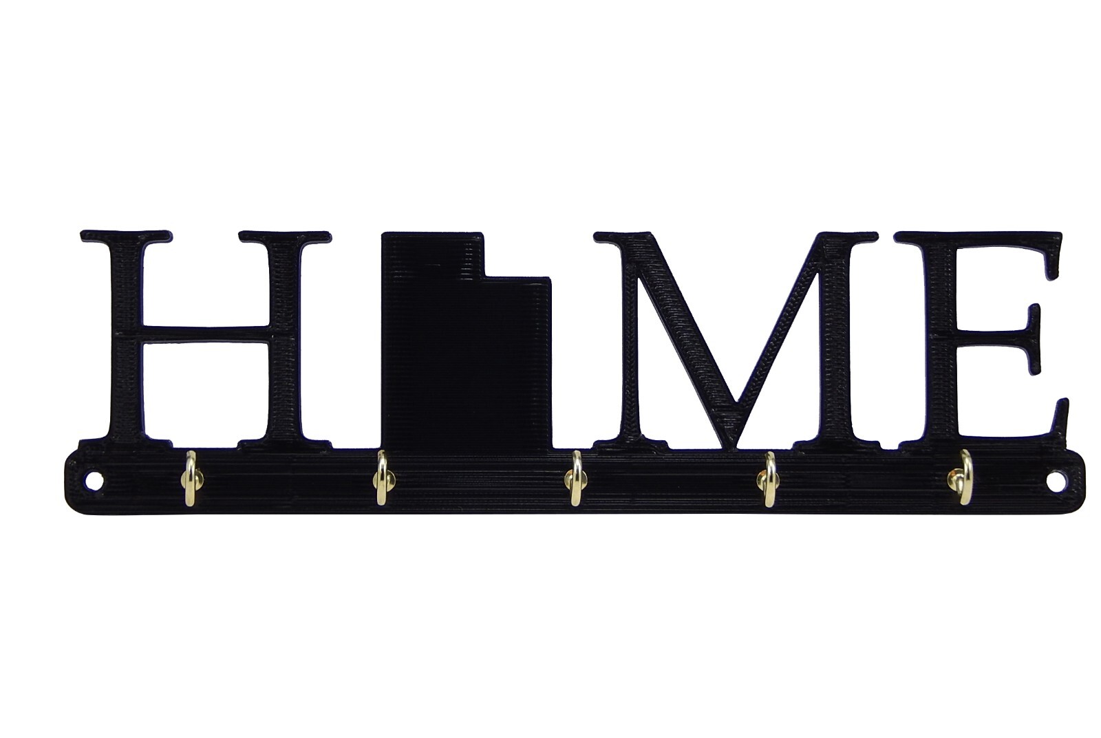 Utah Home State Shape Key Holder Hanger Rack Hooks Housewarming Wall Decor Gift