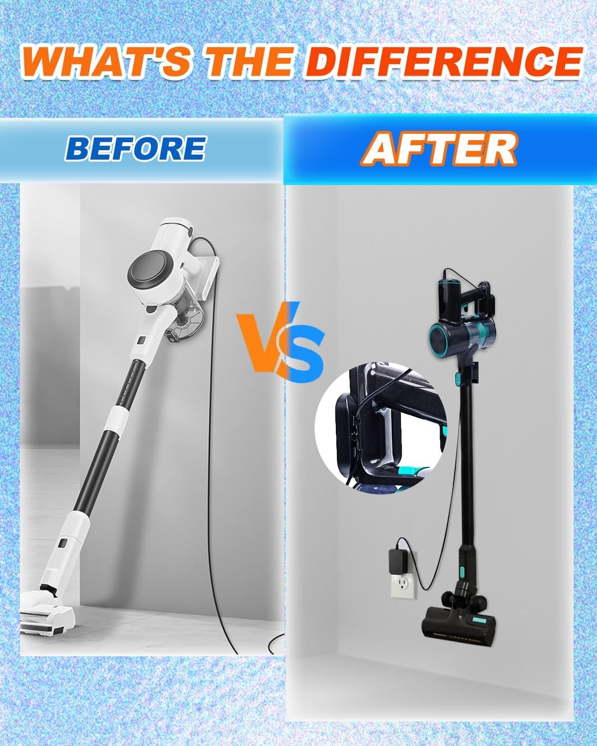 Wall Mount Holder Compatible with Wyze Cordless Vacuum S Vacuum Cleaner