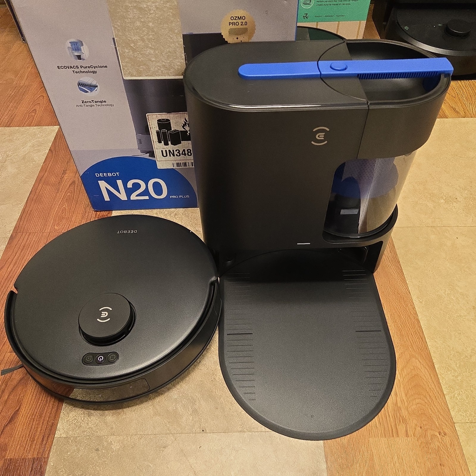 ECOVACS DEEBOT N20 PRO PLUS Robot Vacuum & Mop – Black OPEN BOX