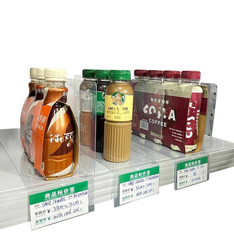 20 Pcs 39*15CM Transparent Shelf Dividers with Card Slot，Adjustable Shelf Org…