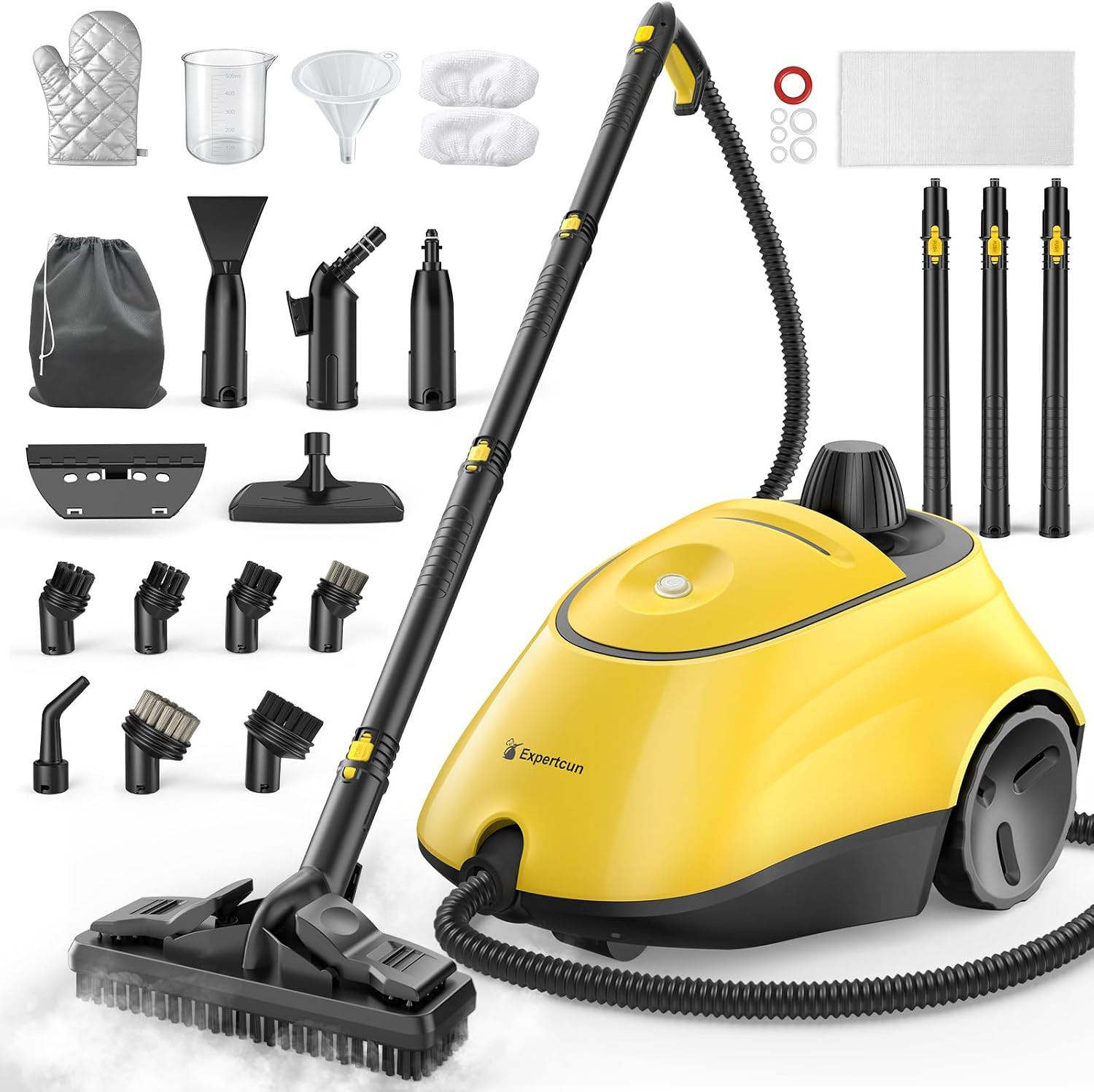 Heavy Duty Steam Cleaner, 1500W High-Temperature Mop with 26 Accessories, 1.4L P