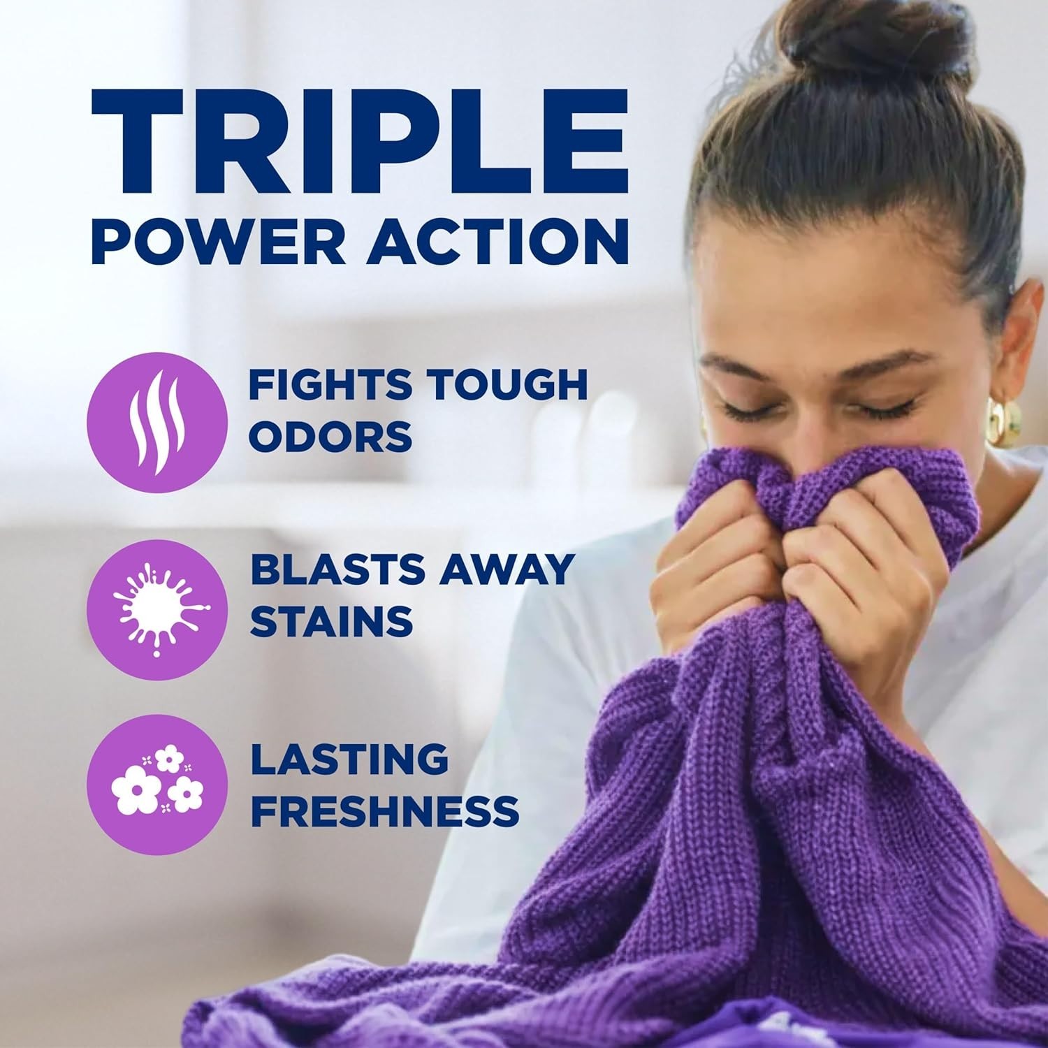 High Efficiency Liquid Detergent with Triple Action for Stain and Odor Control