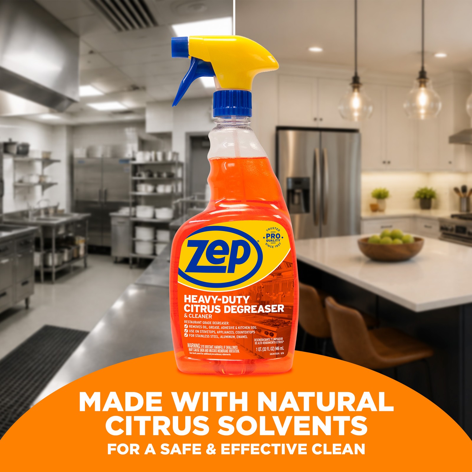 Zep Heavy-Duty Citrus Cleaner – 32 oz (Case of 12) ZUCIT32 – Removes Oil,